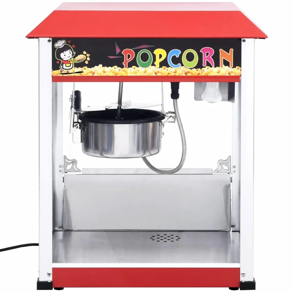 Palomitas de maíz con olla de teflón de 1400 W, 2,7 L de capacidad, caldera de acero inoxidable con agitador, interior iluminado para cine en casa, fiestas y cumpleaños infantiles