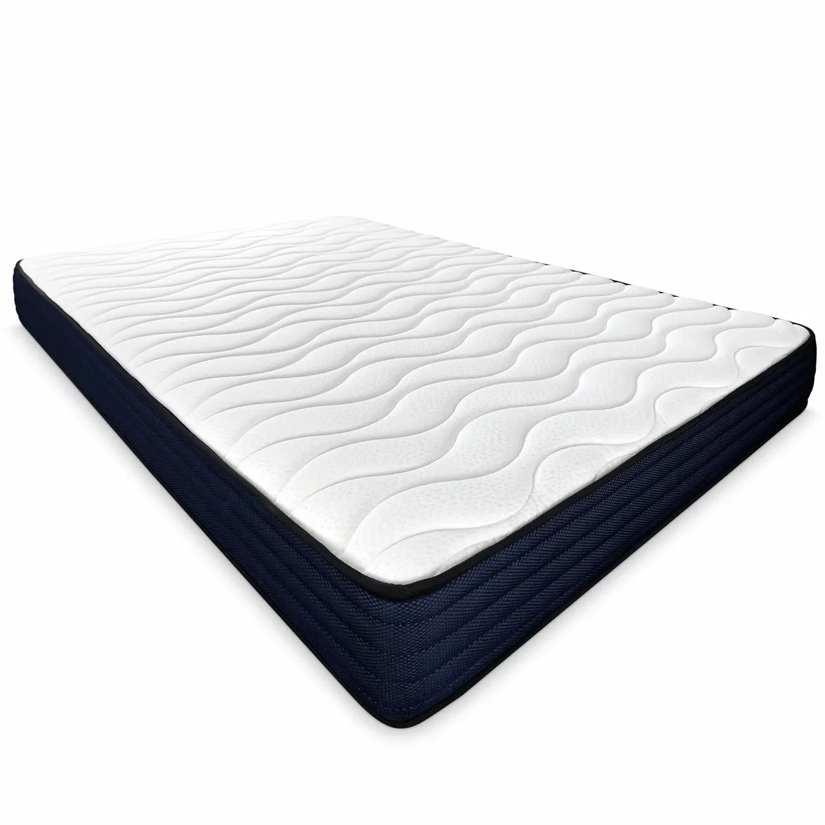 mattfy - Cama Completa con Colchón Kloe Reversible + Somier de Láminas Reforzado con 4 Patas Cilíndricas Metálicas Roscadas, 90 x 190