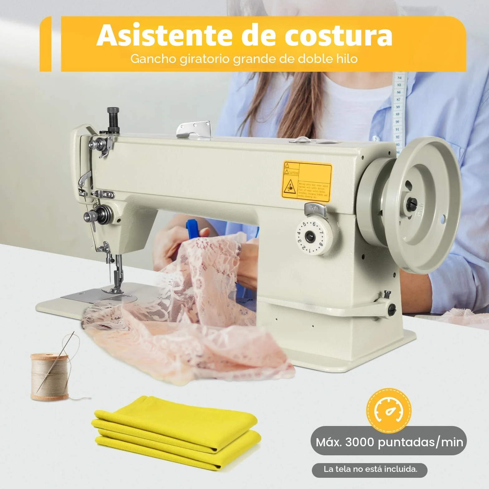 Máquina de coser de cuero, máquina de coser pesada, adecuada para coser materiales pesados, con lubricación automática