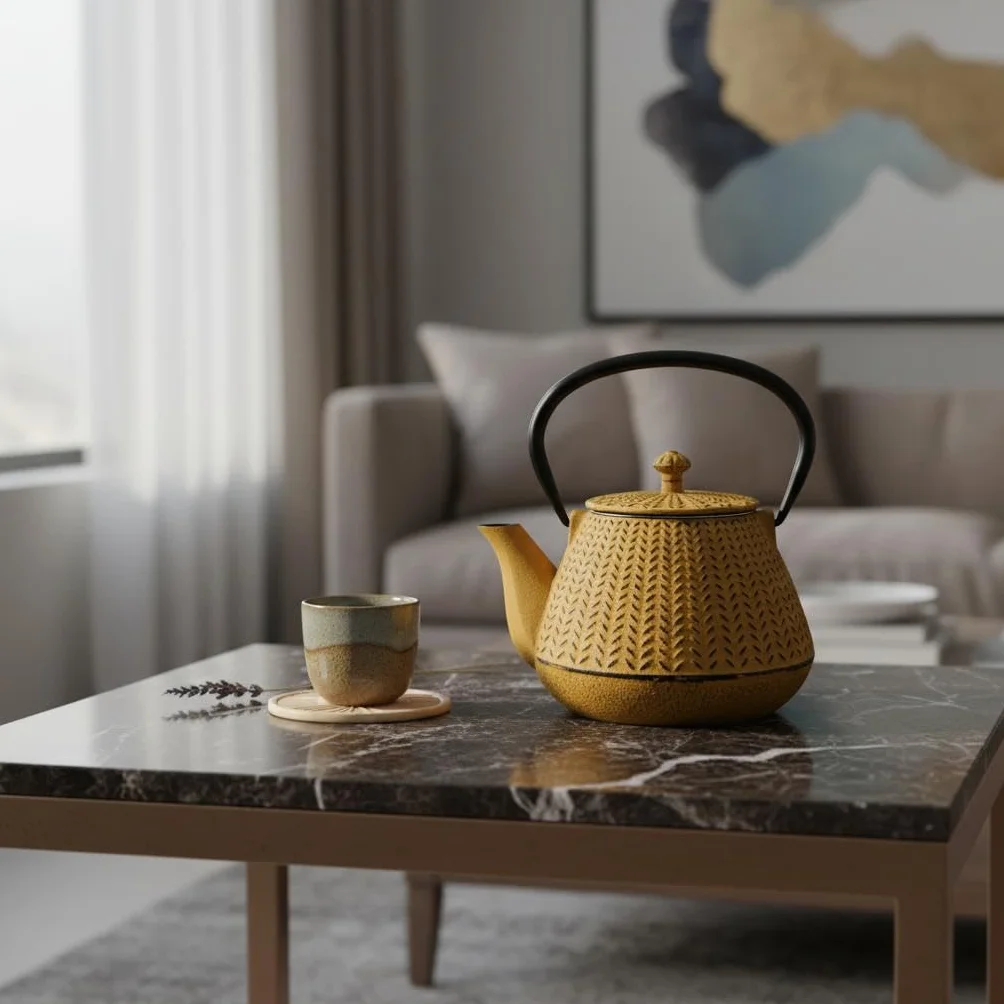 Tetera 1L de Hierro Colado con Diseño Elegante y Moderno