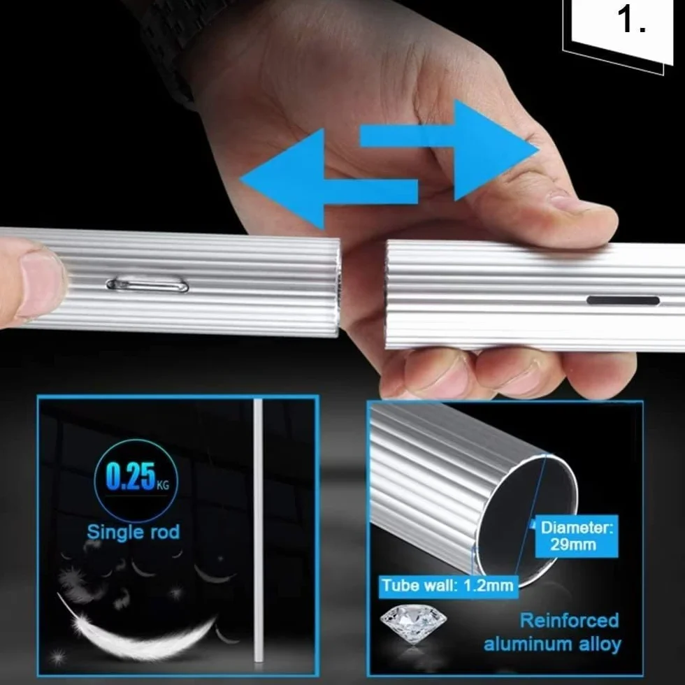Barra telescópica de limpieza de ventanas de 7 m, limpiador de techo de panel solar, kit de cepillo extensible para invernaderos, alcance sin esfuerzo y brillo sin manchas