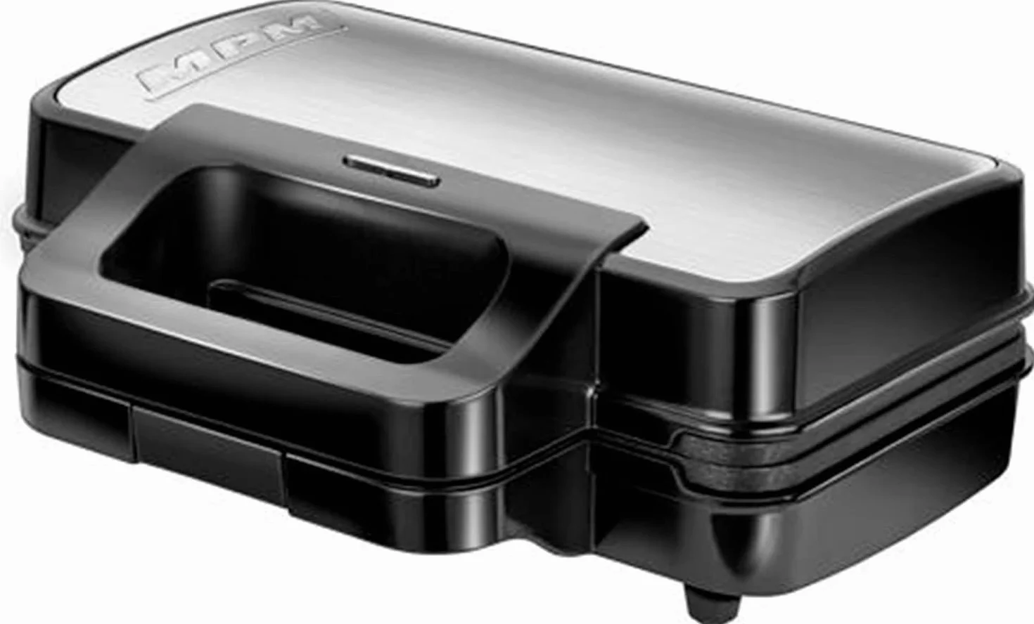 MPM MOP-43M Sandwichera Doble 3 en 1, Placas Intercambiables, Sandwich Tostadora, Gofrera Gofres Belgas, Grill Plancha para Carne y Pescados, Regulador Temperatura Automático, 1000W