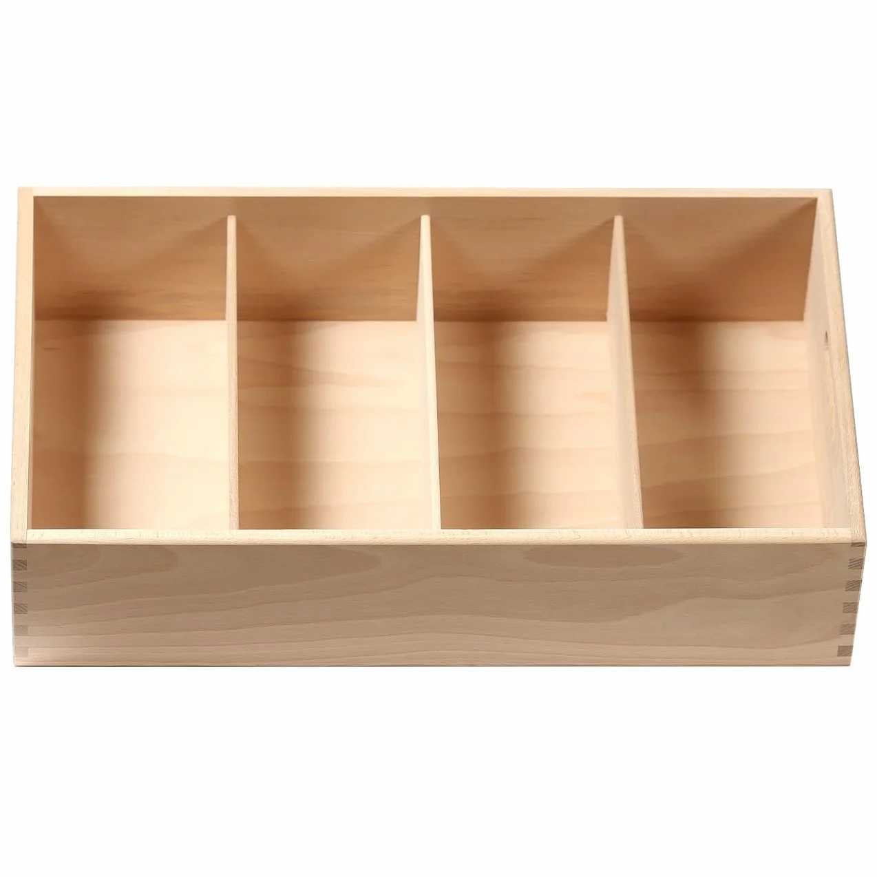 Bütic - Cubertería de madera para el hogar y el gastro (3 compartimentos, 4 compartimentos, 5 compartimentos, 4 compartimentos), color marrón