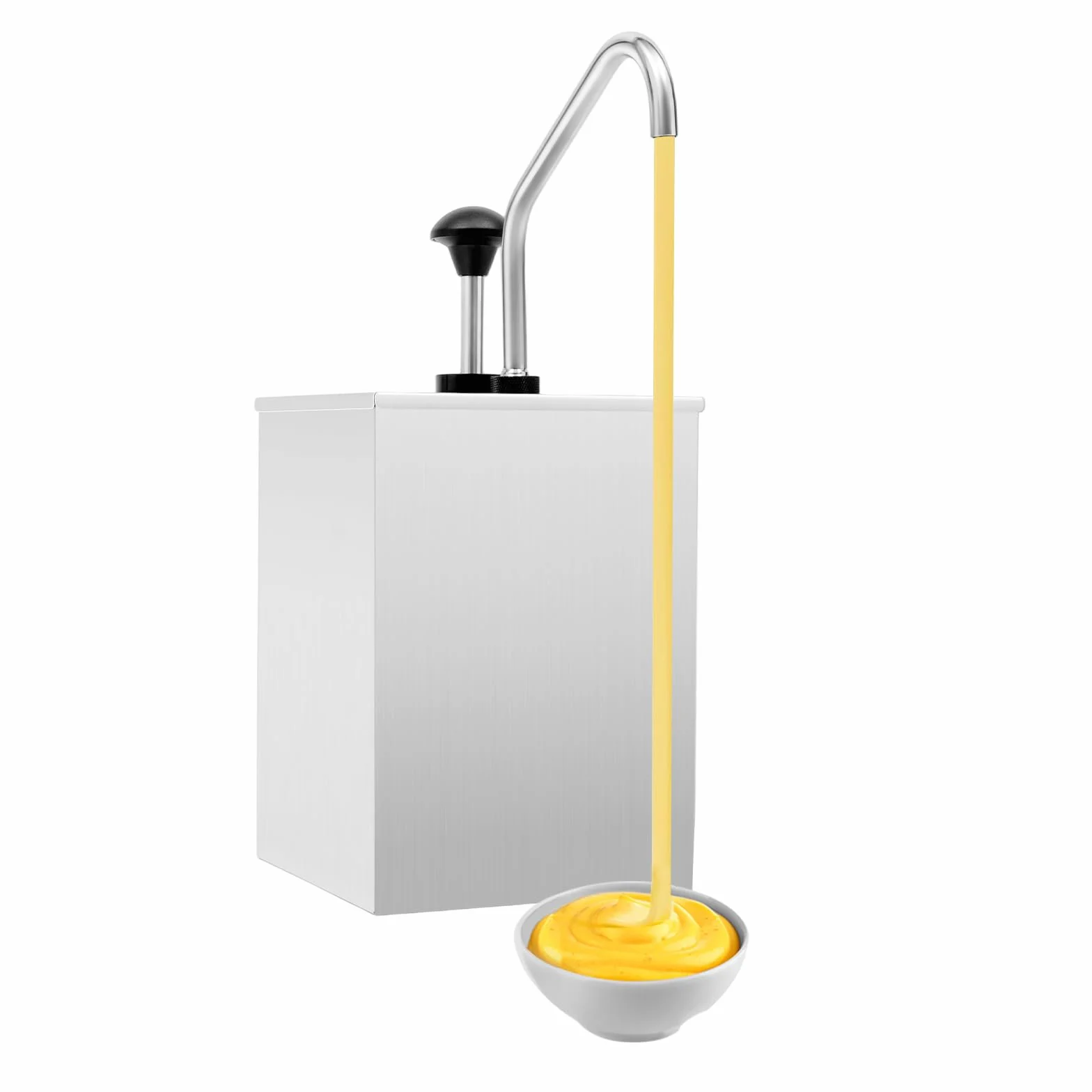 Dispensador de calentador de queso Nacho con bomba – Olla de acero inoxidable de 4,2 cuartos for derretir queso, caramelo, mantequilla, dulce, compacto for el hogar, cafetería, restaurante buffet