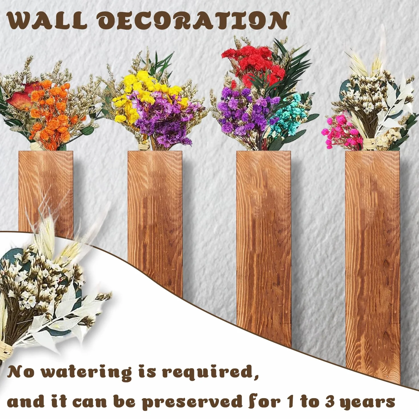 Ramos Miniaturas de Flores Secas Decoración Natural 10 Piezas para Scrapbooks Bullet Journals Álbumes