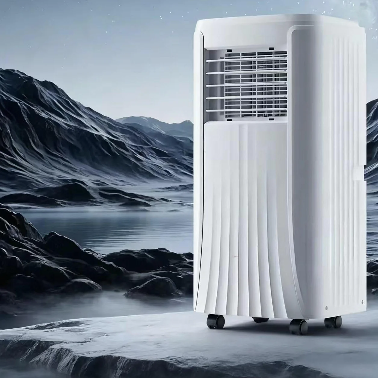 Aire acondicionado portátil de 9000 BTU, unidad de refrigeración de bajo consumo con deshumidificador, funcionamiento de bajo ruido, control remoto y kit de ventana para uso en casa y oficina