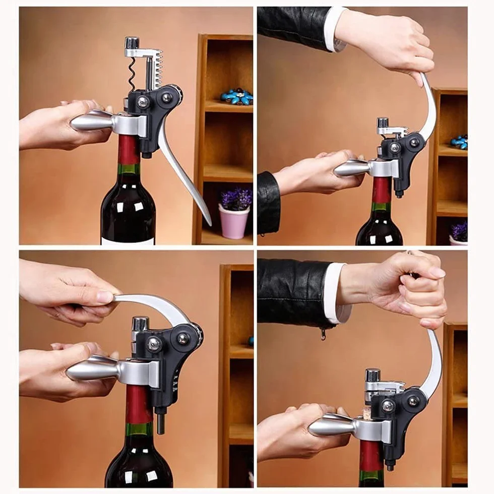 Sacacorchos, abridor de vino de conejo de Abridor de botellas,abridor manual multifuncional Juegos de accesorios para vino, caja de regalo exquisita.