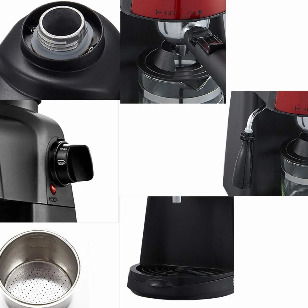 Máquina de café con vaporizador de Leche Máquina de café Espresso Italiano Espresso Tradicional Cafetera Máquina de Bebidas Calientes Espresso, Latte, Cappuccino Needed