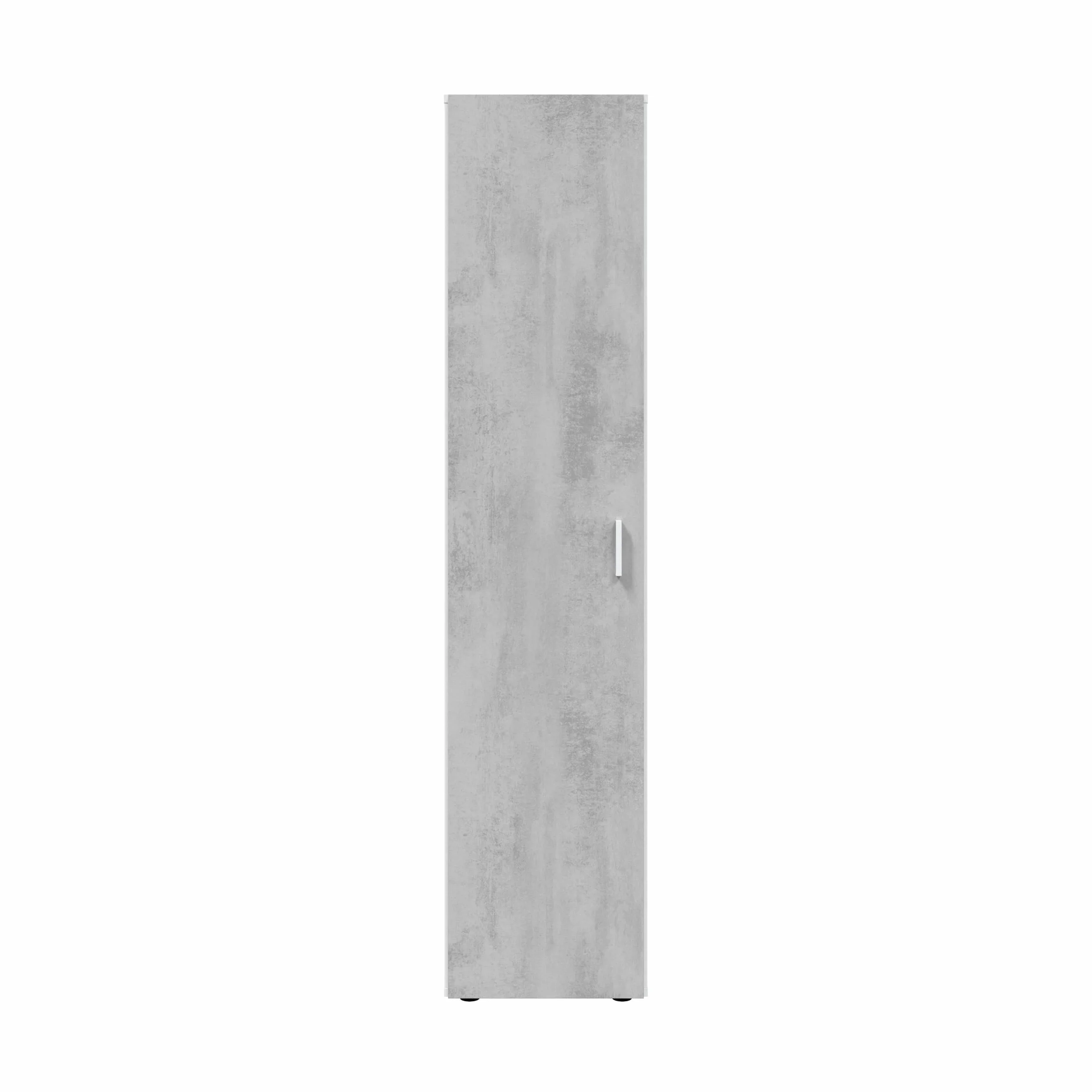 Armario Multiusos Color Blanco y Cemento 41x182x37 cm