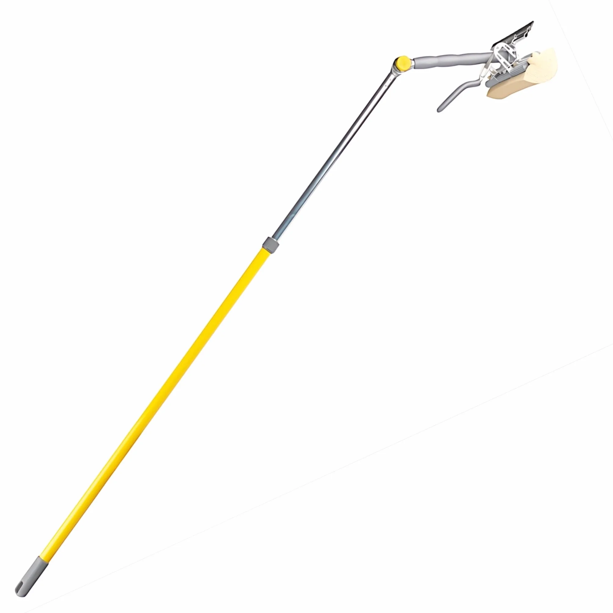 Bricoloco Limpiacristales Extensible y articulado 110-174 cm. Profesional. Sistema lavacristales con Mecanismo de escurrido, Goma, Cabeza pivotante y Mango telescópico.