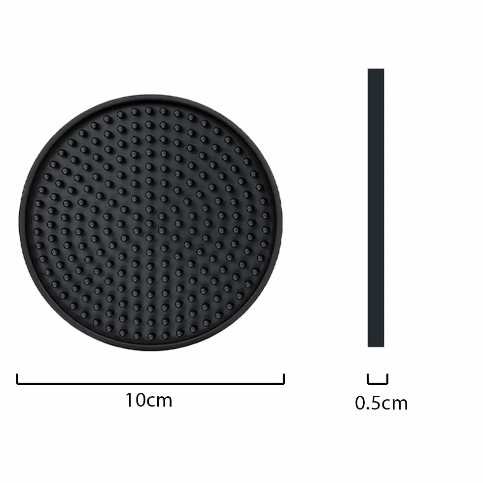 8 posavasos redondos de silicona antideslizantes para tazas y mesas