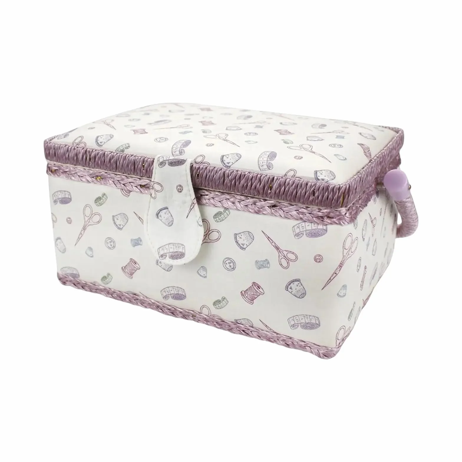 Caja de costura gran capacidad con asa, accesorios universales, cesta for principiantes