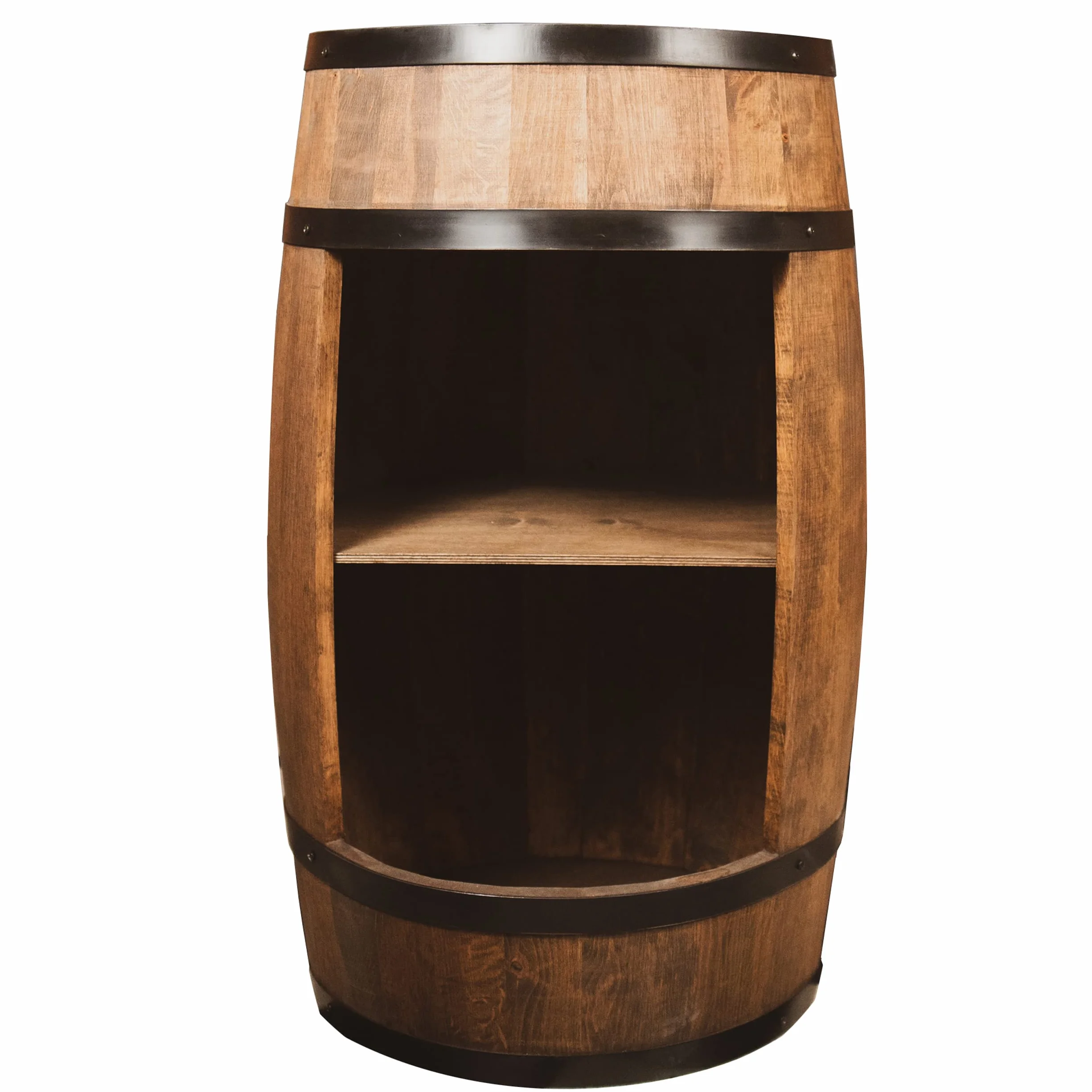 Creative Cooper Barril de Madera para casa – Armario en Estilo Retro – botellero – Estante de Vino – 80 cm de Altura – Muebles Elegantes (wengué)