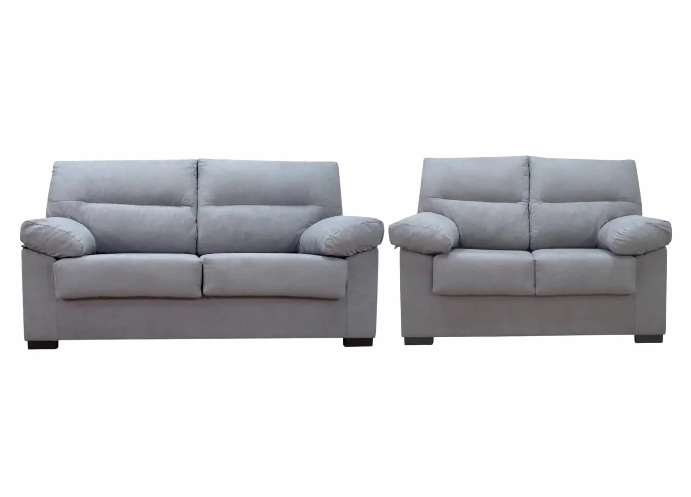 SHIITO | Modelo Kingston - Set con Sofá de 3 Plazas + Sofá de 2 Plazas | Comodidad y Relajación Superior | Color Gris Marengo