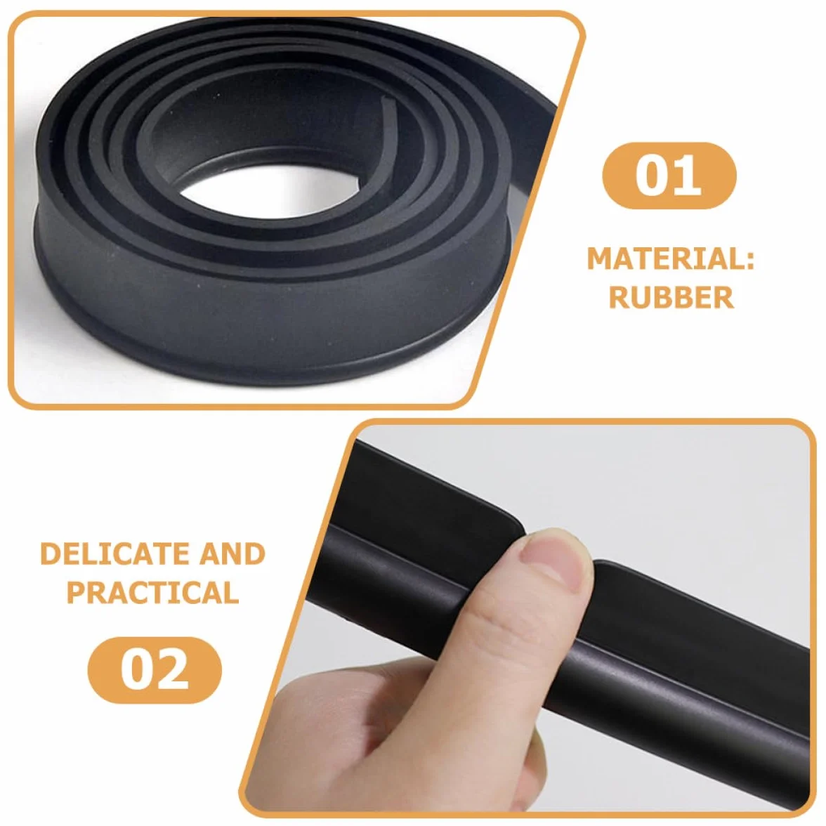 Recambio de Goma para Limpiacristales 35 cm Resistente al Desgaste 5 Piezas