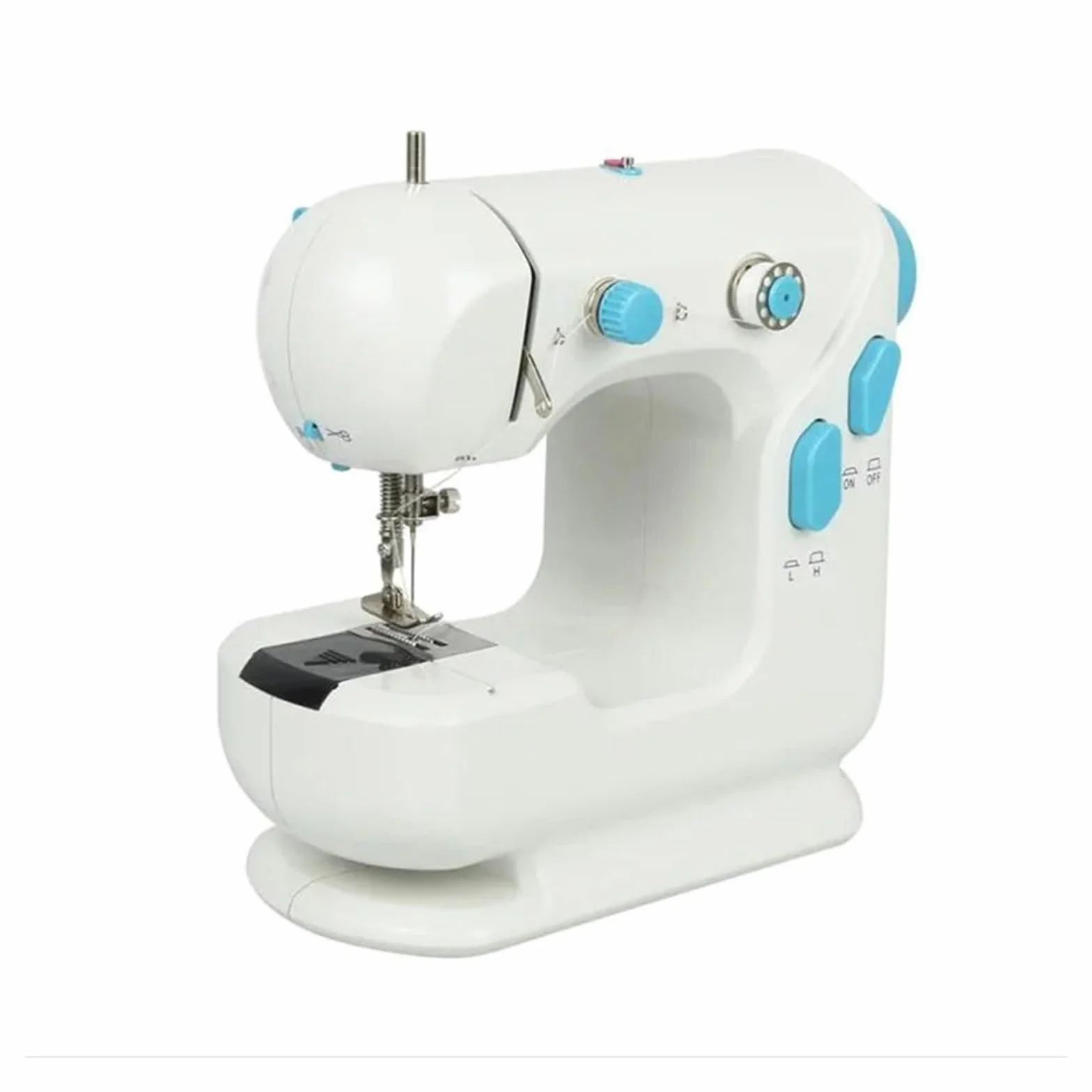Mini Máquina De Coser Con Luz Integrada, Reparación Dos Velocidades, Doble Hilo, Pedal Eléctrico, Dispositivo Pequeño Costura Potente Silenciosa Y Estable