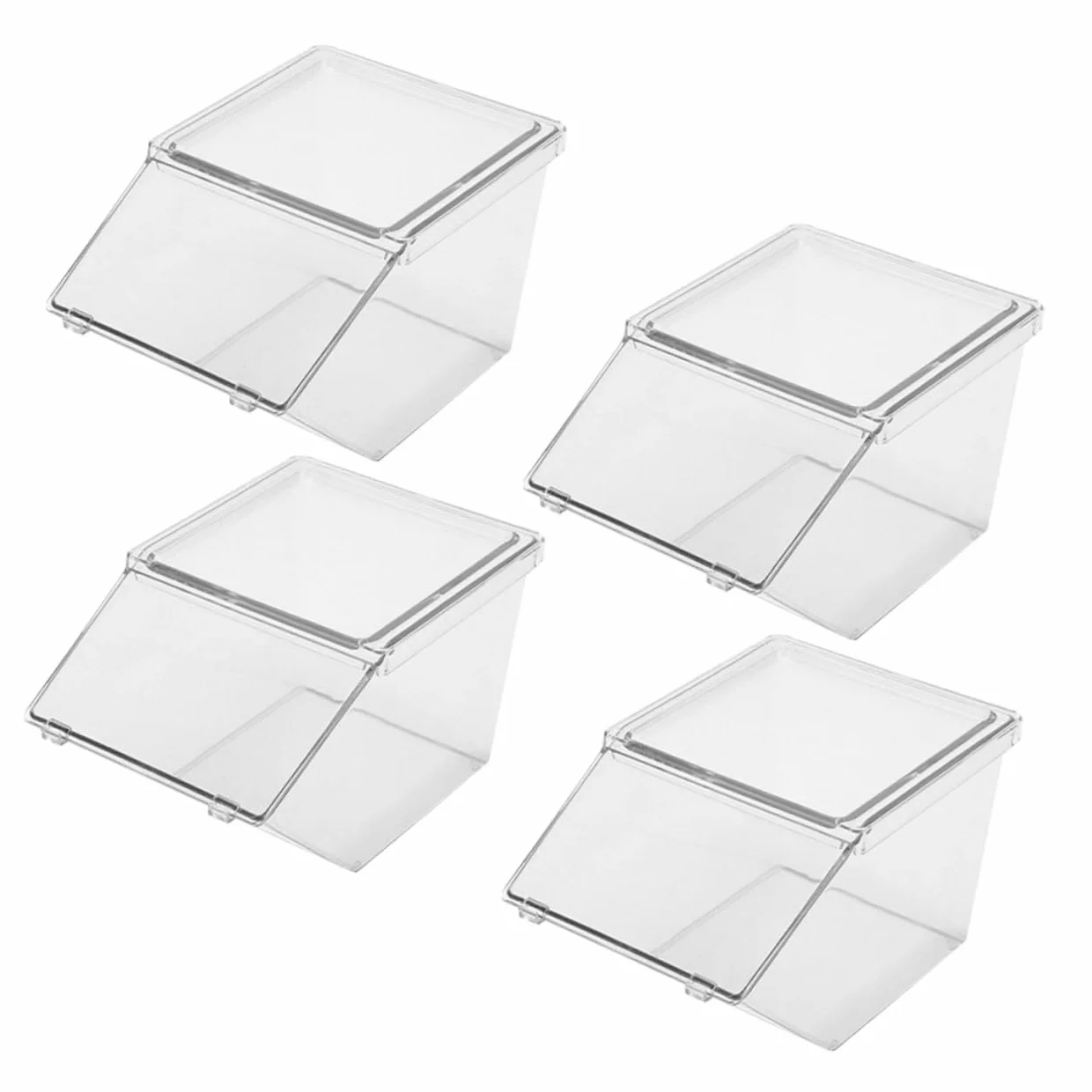 Organizador Acrílico de Sobremesa para Bolsitas de Té 4 Piezas | Set de Cuatro Unidades, Superficie Lisa, Decoración para Encimera, Estilo Simple y Aspecto Generoso