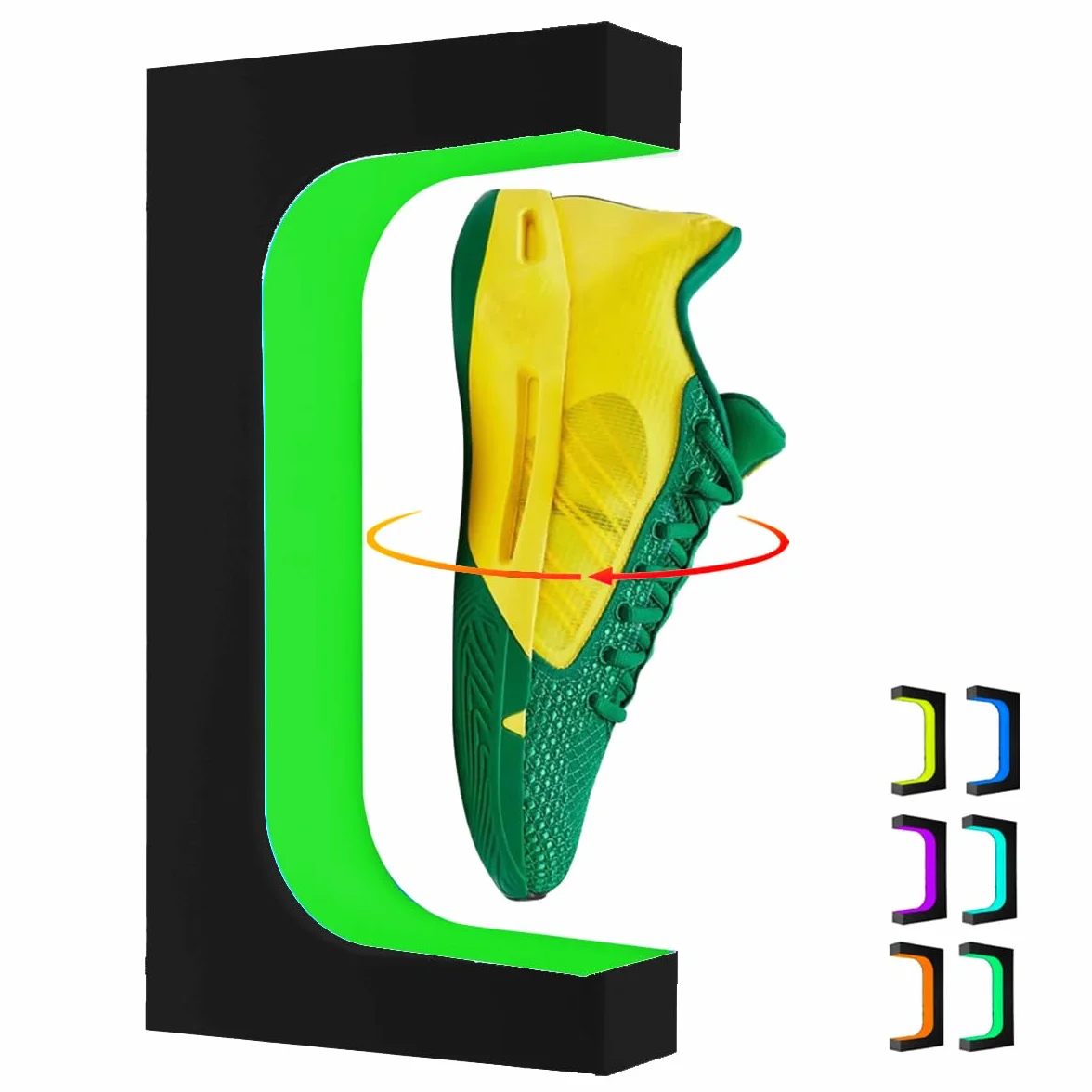 Soporte de exhibición de zapatos levitante, tenis giratorios flotantes magnéticos de acrílico con luz LED, soporte giratorio para zapatos, decoración de oficina en casa, regalo de cumpleaños