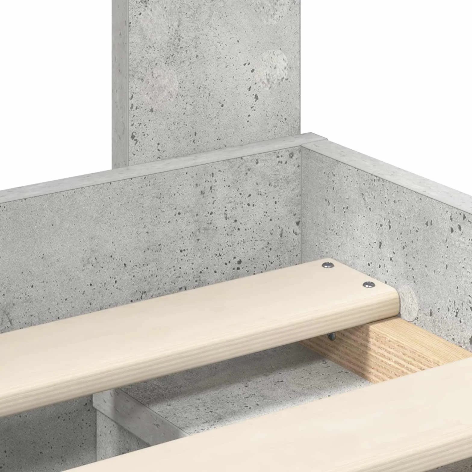 vidaXL Estructura de Cama con cabecera Gris concreto 75 x 190 cm
