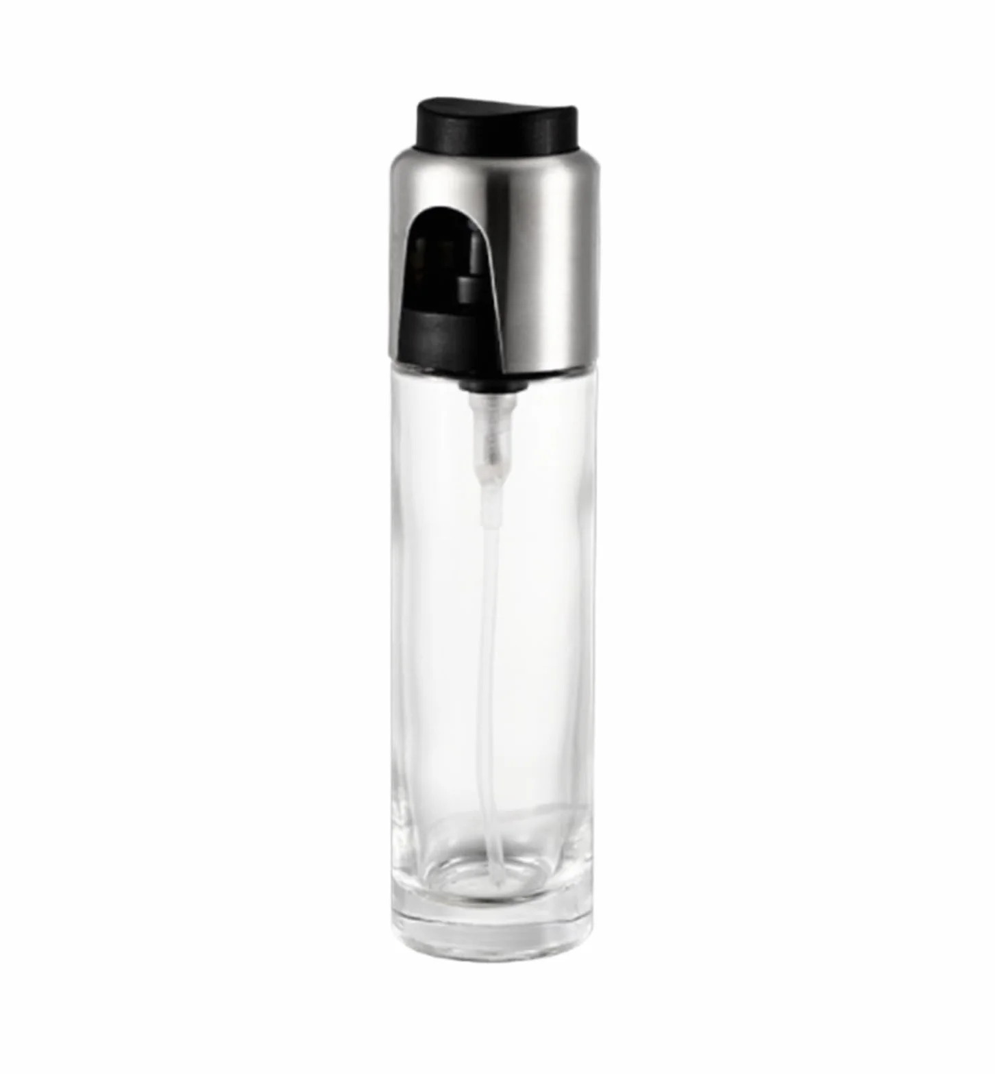 Botella de spray aceite oliva acero inoxidable vidrio | Plata 90ml Vidrio Acero Inoxidable 2 Piezas for Barbacoa Ensalada Freír Cocina