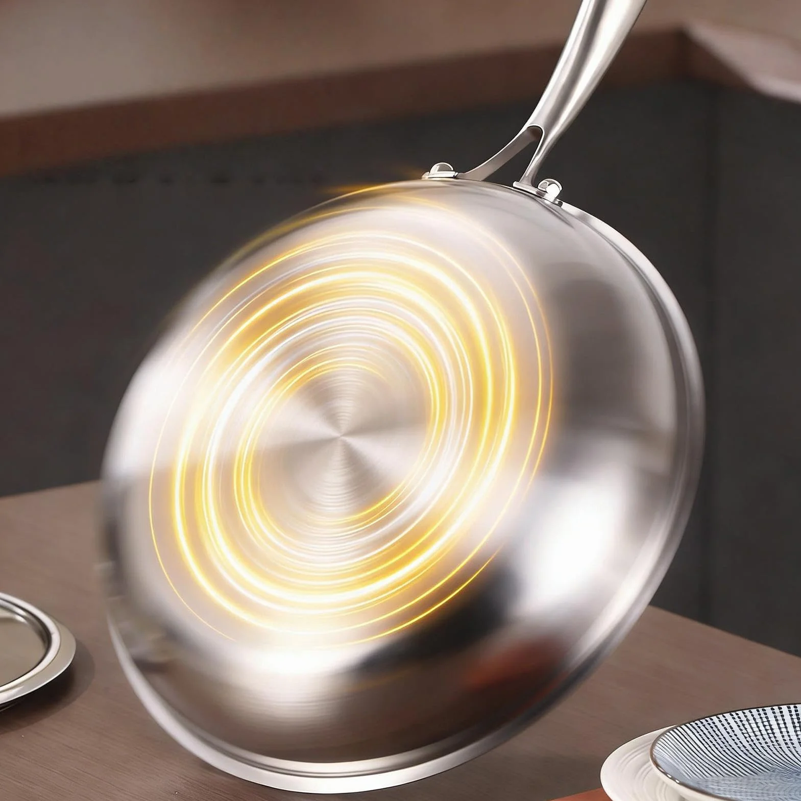 Sartén de Titanio Utensilios de Cocina Antiadherentes | Sartén para Hogar Para Cocineros Caseros Principiantes Preparación Comidas Huevos Carnes Apartamento Camping Viajes en RV