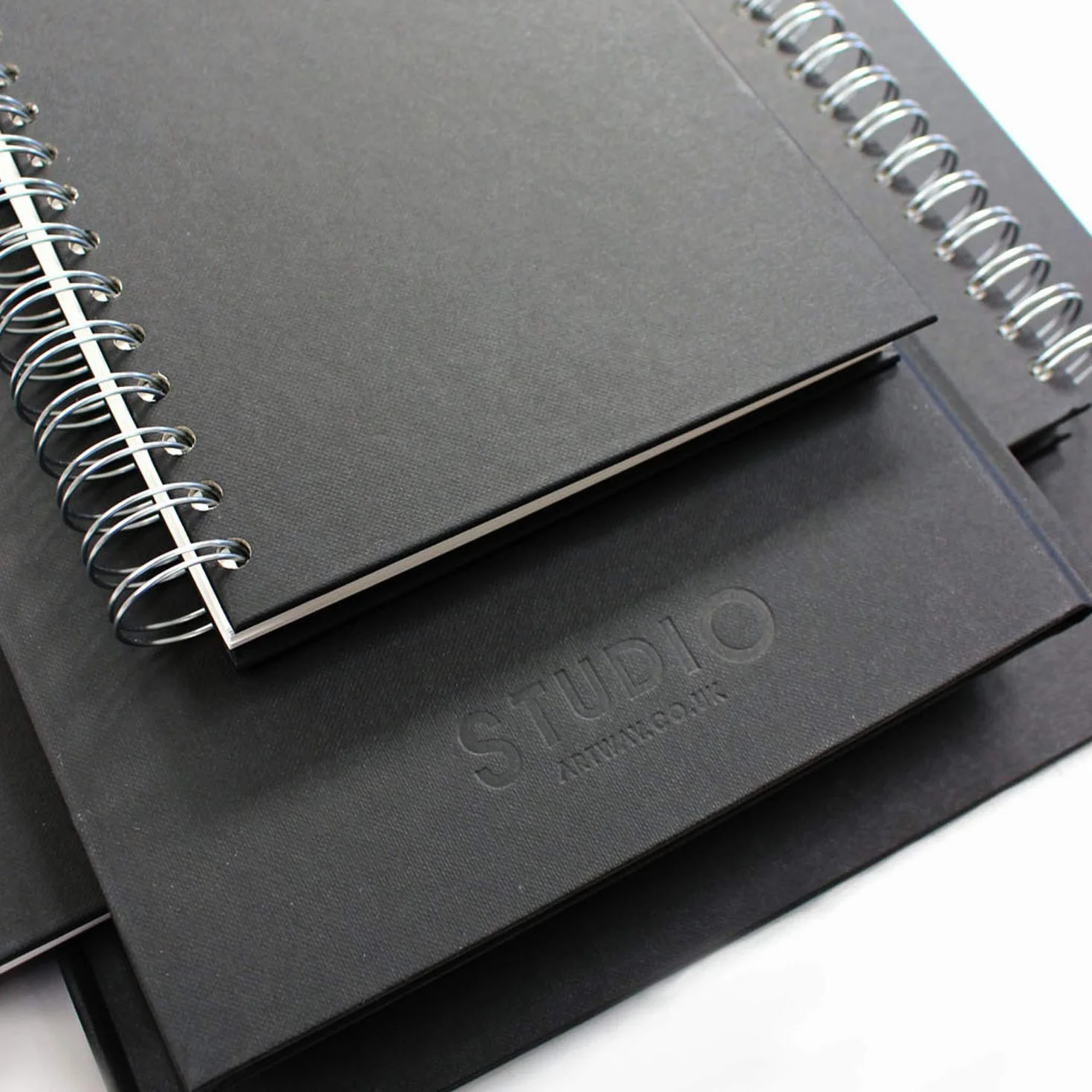 Artway Studio Cuaderno de dibujo A4 espiral apaisado 96 caras 170 gsm tapa dura negro