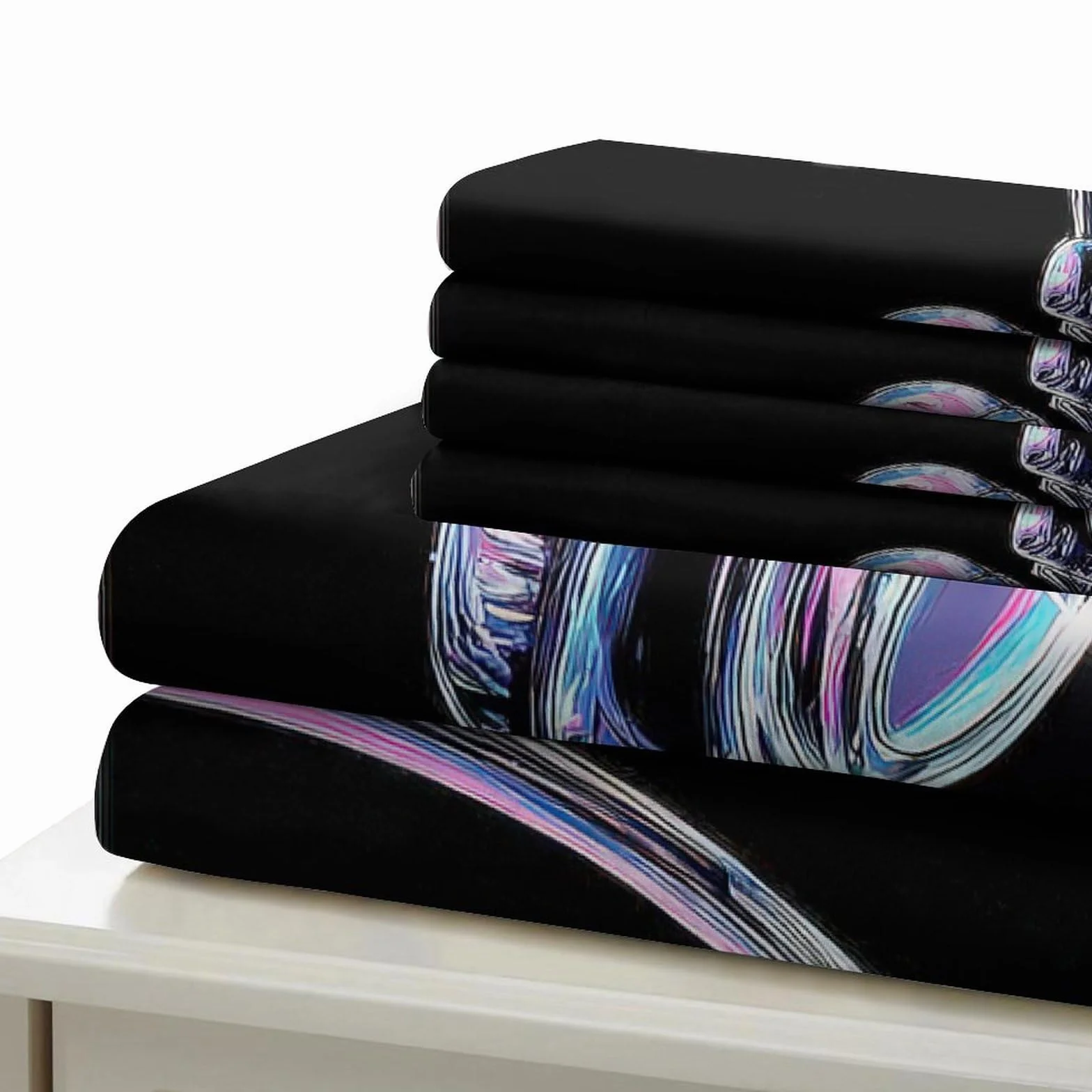 Funda Nórdica 3D Impresa K-Pop Música Microfibra Decoración Dormitorio Juego de Ropa de Cama Auriculares Jóvenes Adultos Super King（260x220cm）