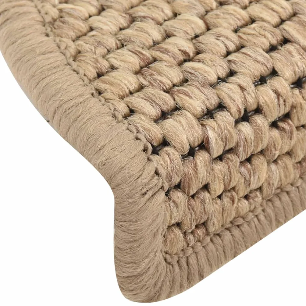Alfombrillas autoadhesivas para escaleras Sisal-Look 15 uds. 56x20 cm Arena-Hogar y jardín Artículos del hogar Peldaños de escalera