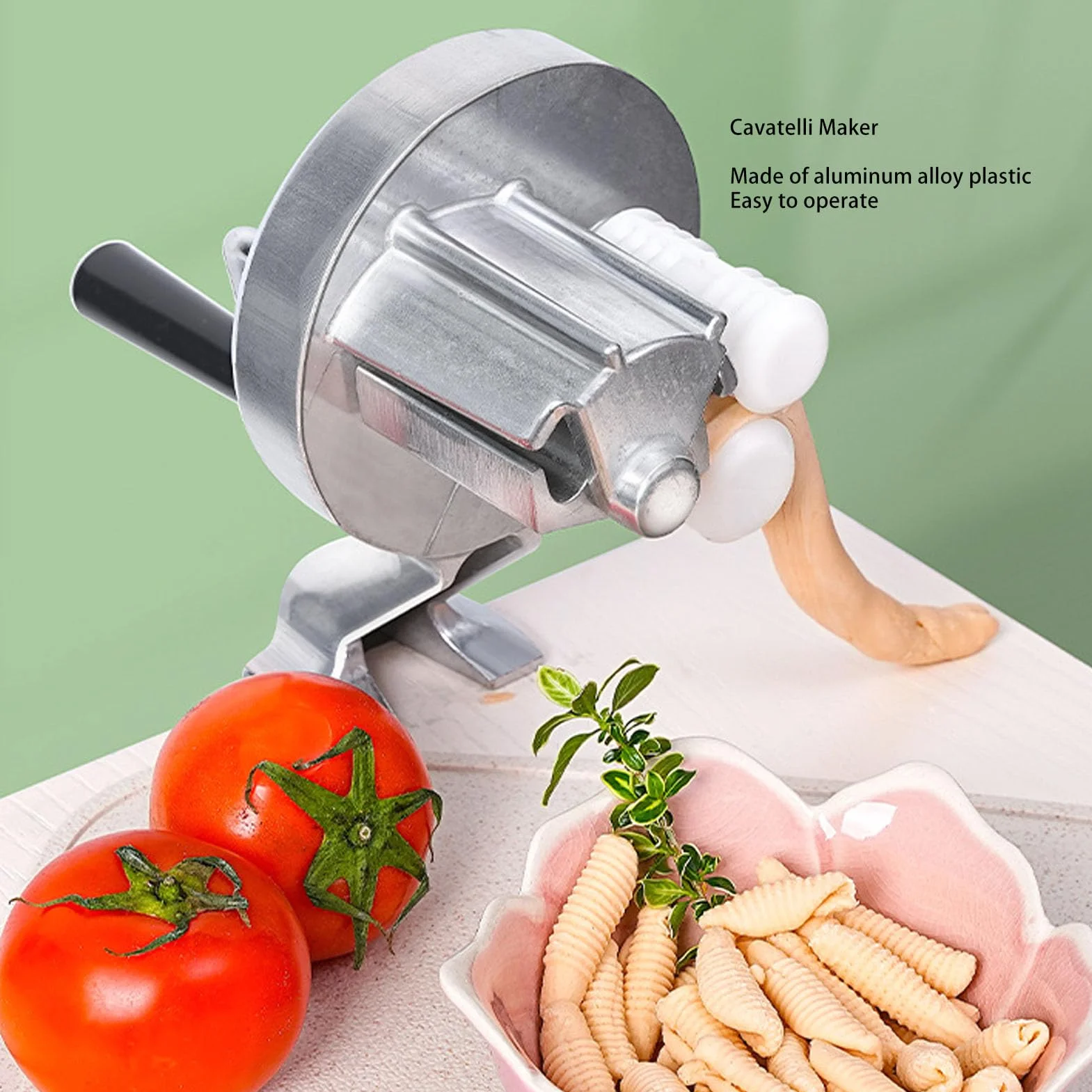 Máquina para Hacer Cavatelli, Máquina Hacer Pasta Manual Cavatelli, Máquina Prensar Fideos Rodillo Pasta, Máquina Hacer Macarrones con ñoquis Auténticos Mano para Italiana Casera