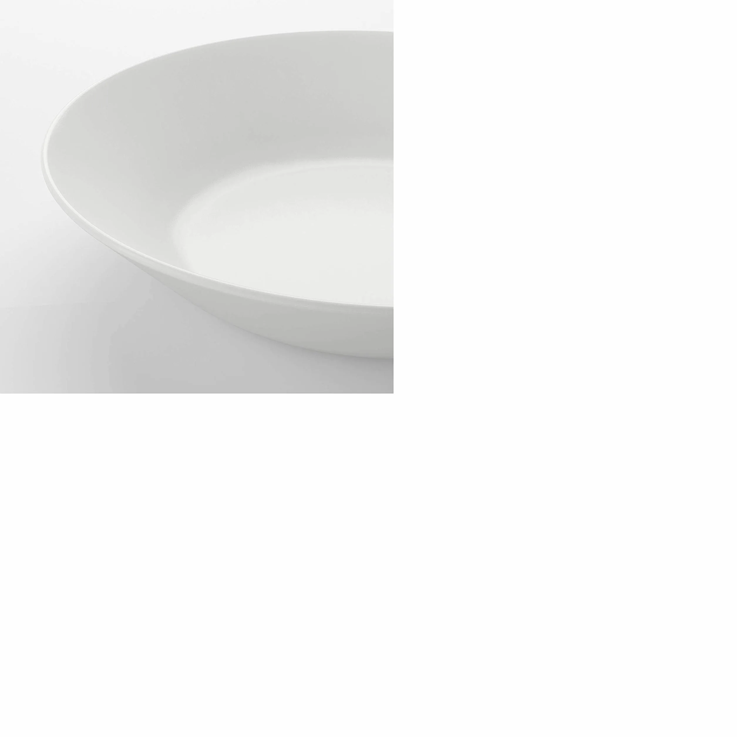 IKEA Plato de vajilla de vidrio opalino templado, 6 piezas, color blanco (plato profundo, blanco20 cm)