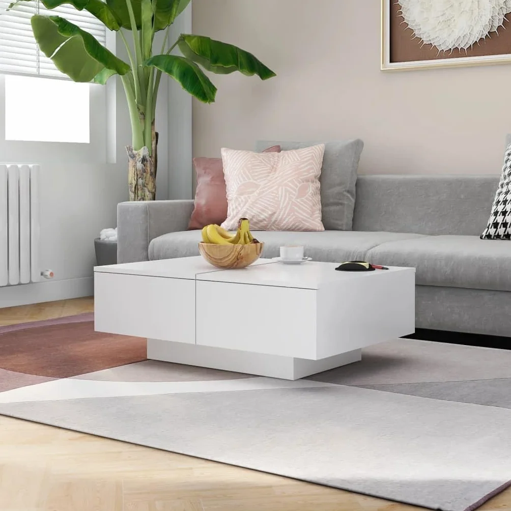 Mesa auxiliar con placa resistente para bebidas, aperitivos y decoración – Mueble estable con fácil limpieza