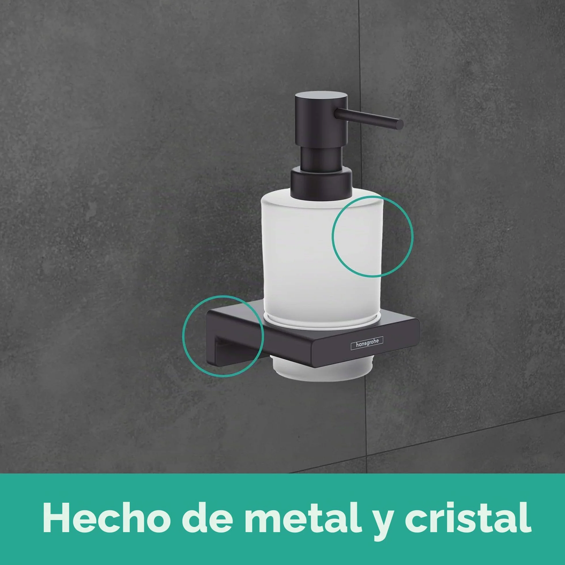 hansgrohe AddStoris Dosificador de jabón líquido, cromo, 41745000