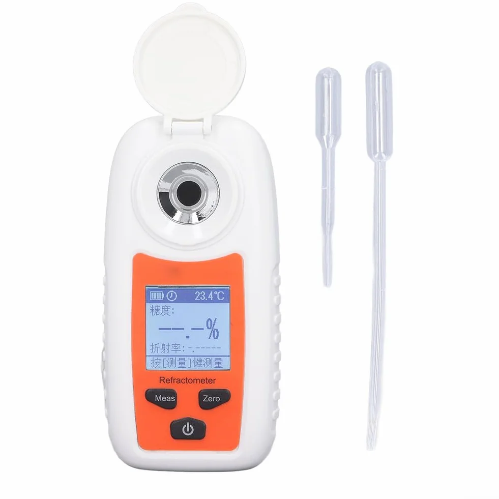 Refractómetro profesional para ST335A, probador digital de azúcar de frutas con compensación de temperatura, 0-35% para rango brix para laboratorio y campo
