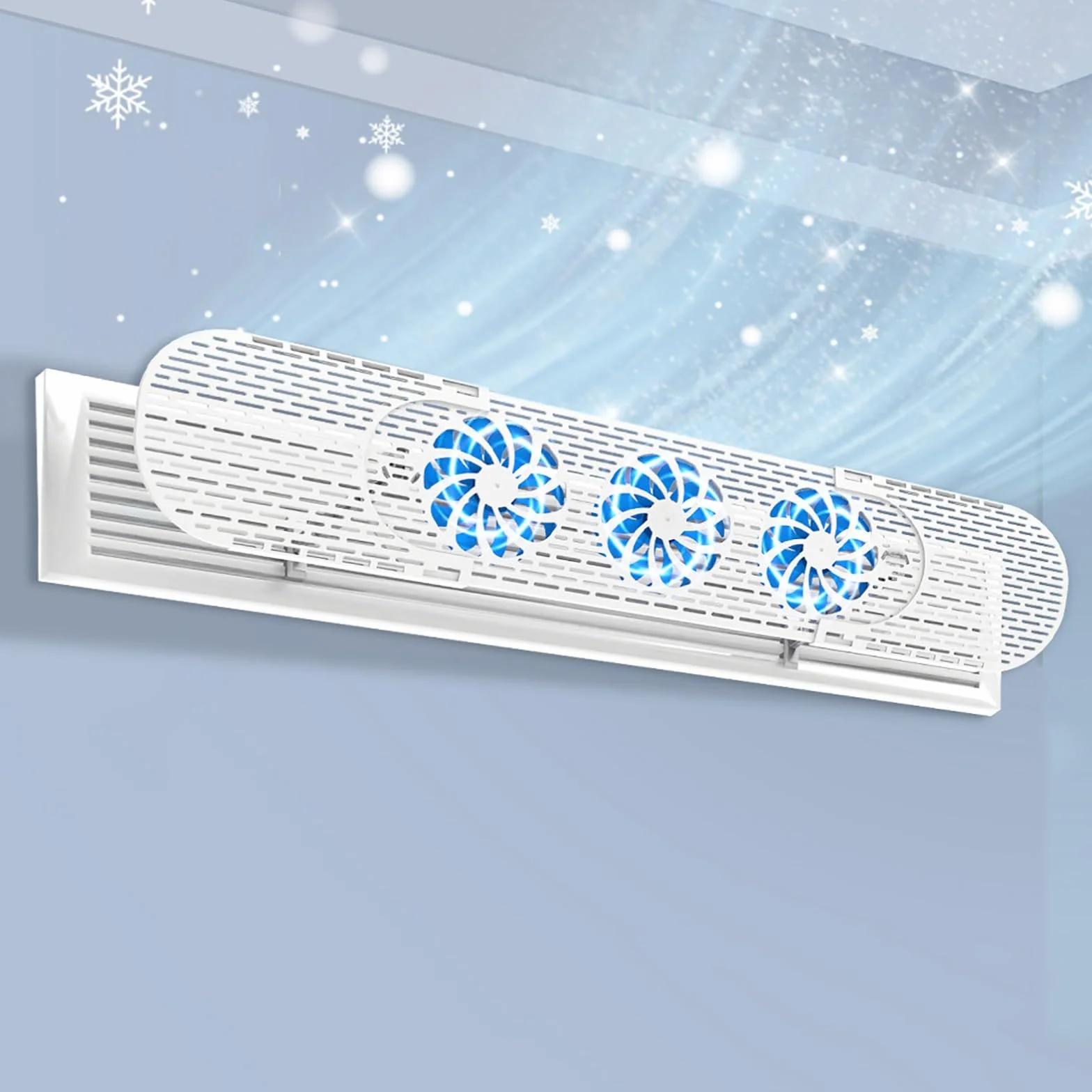 Deflector Aire Acondicionado Retráctil, Deflector de Ventilación para Aire Acondicionado Central, Ángulo Ajustable Libremente, Apto para Uso Tanto en Invierno como en Verano