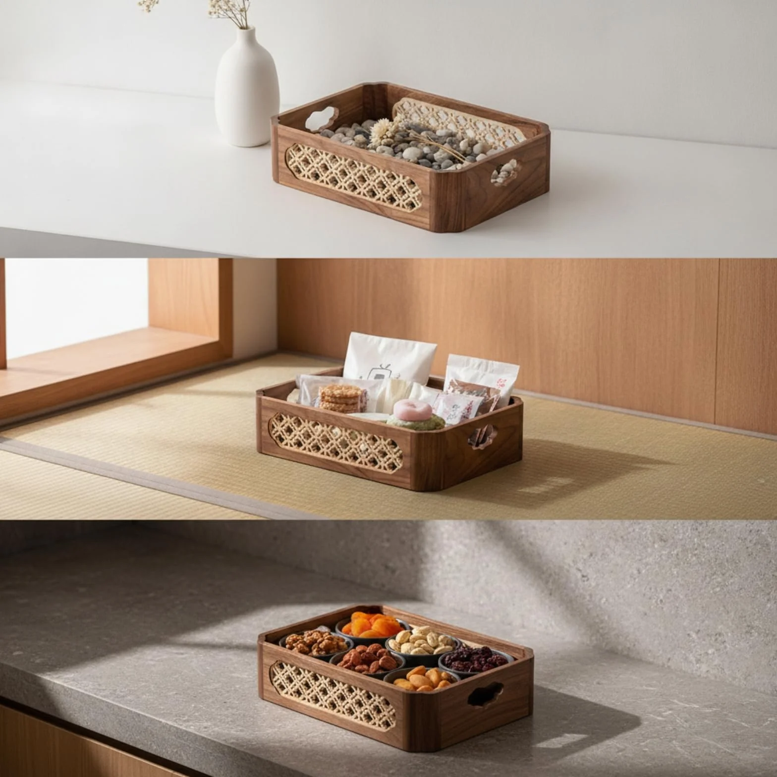 Estante Maciza Rústico Estante Mesa Mueble para Aficionados l Té