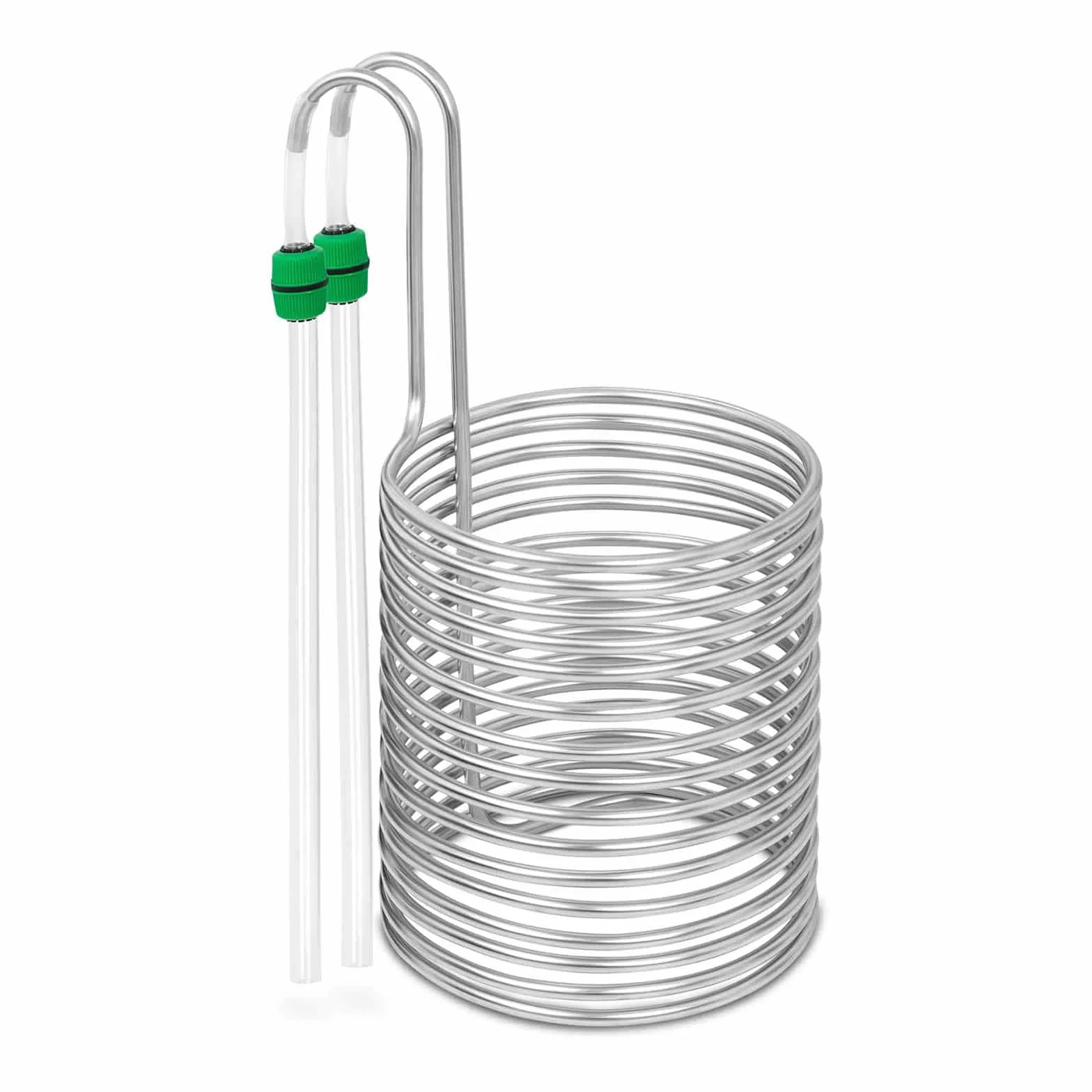 Royal Catering RCBM-42NCS - Enfriador de mosto (26 cm de diámetro, 16 bucles de 60 l en 30 minutos a 25-30 °C, acero inoxidable, espiral de enfriamiento