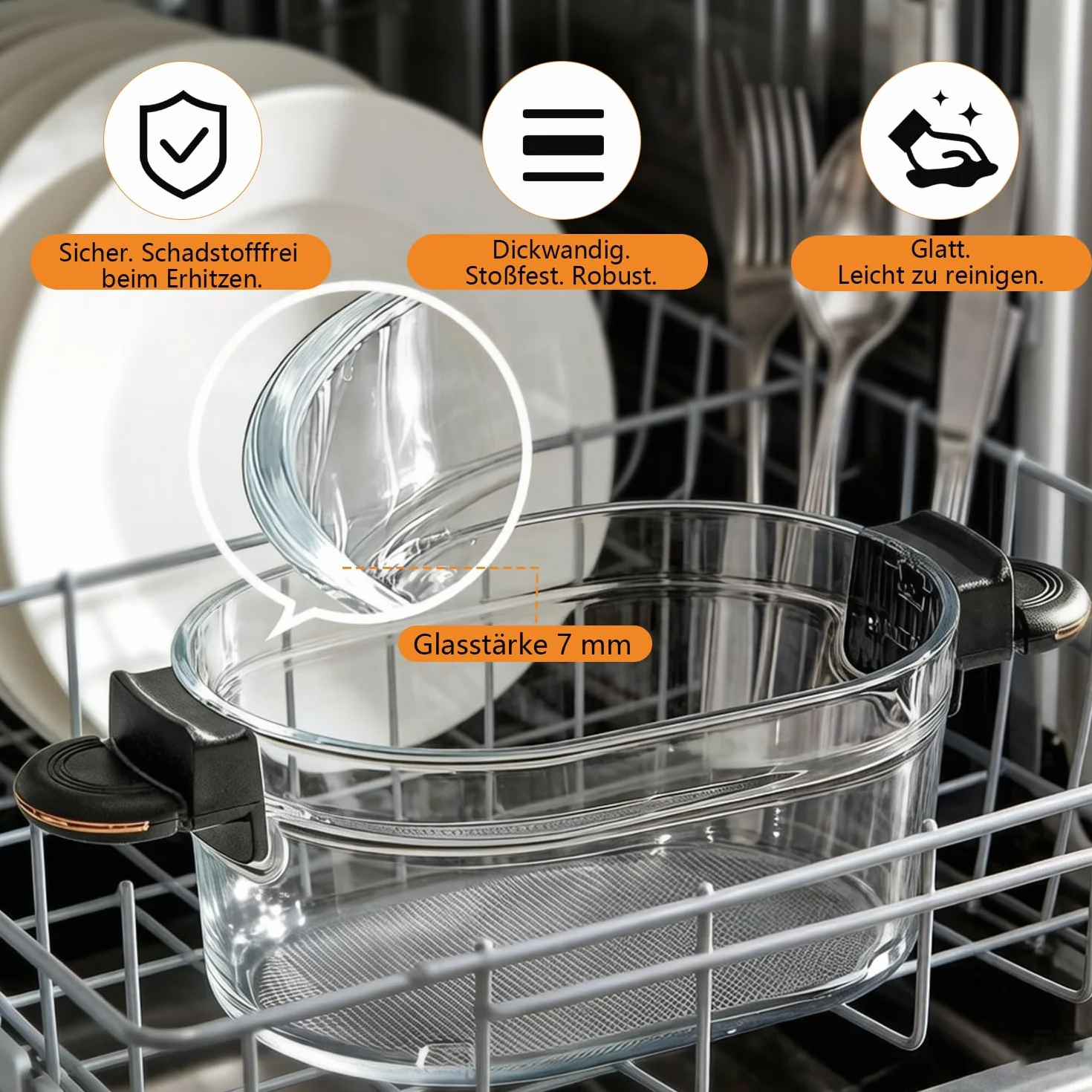 Freidora de aire caliente de 4 L, 1350 W, 9 en 1, multifuncional, pantalla táctil, con cesta de cristal y ventana, 8 programas inteligentes y temporizador de 24 horas, freír, asar, hornear para