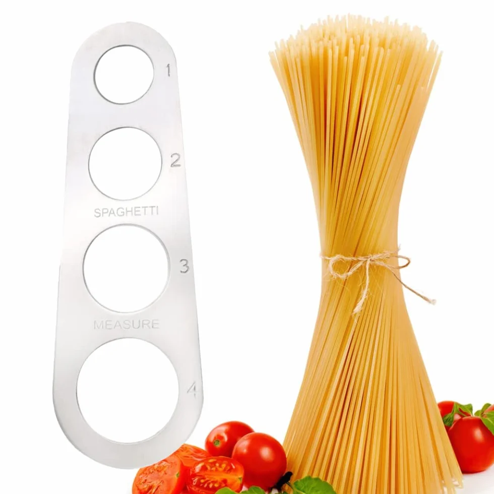 Medidor de Espaguetis Acero Inoxidable 4 Orificios Herramienta de Cocina