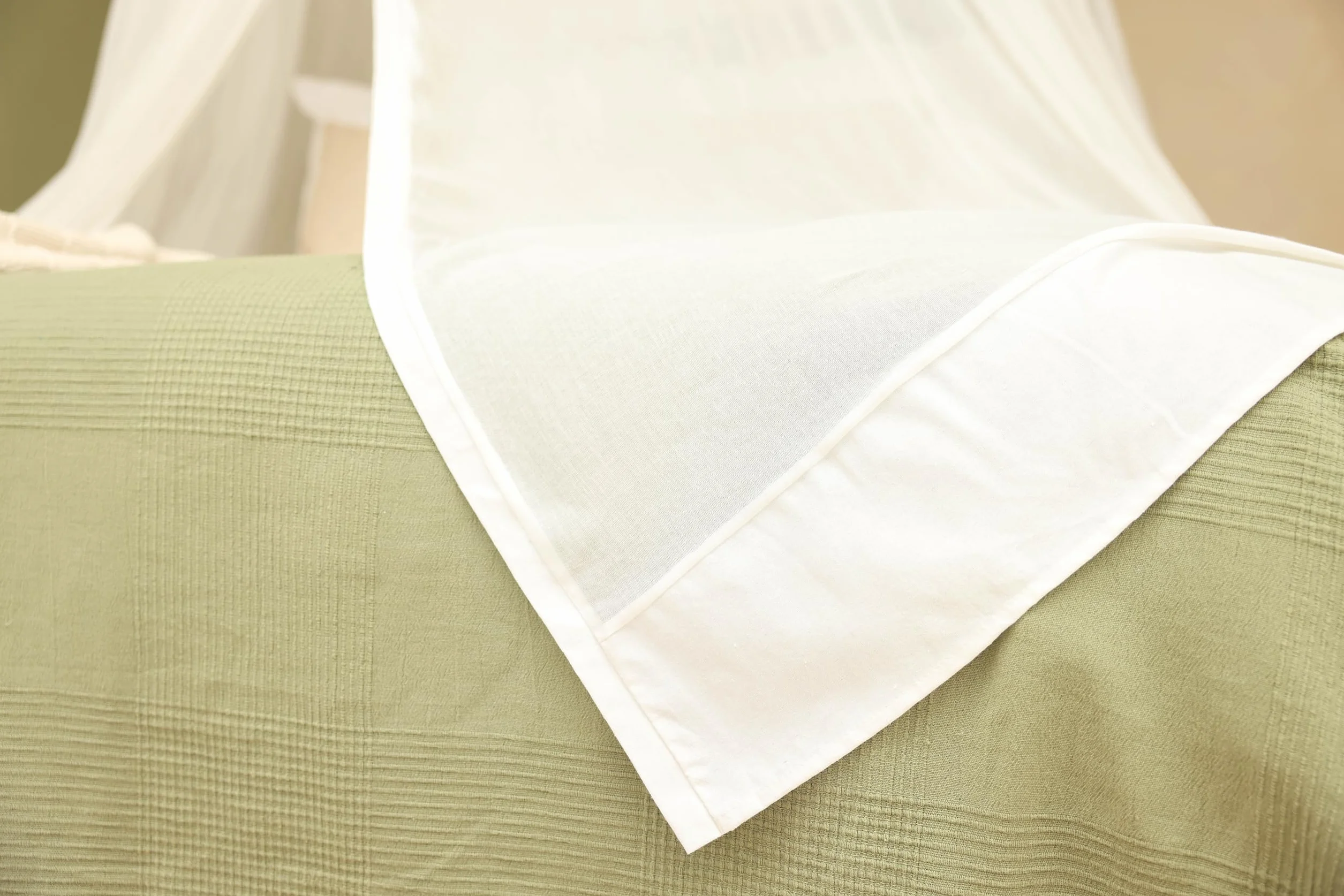 Dosel de Cama de Algodón 100 % para Cama Queen y King Size | Mosquitera de Lujo Hecha a Mano para Dormitorio | Red Decorativa en Forma Cónica con 2 Aberturas para el Hogar