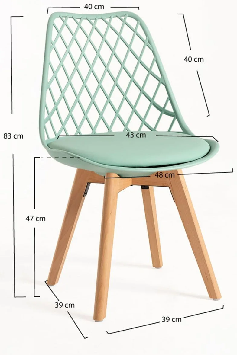 Packs Sillas Comedor Mima Celadón 4 sztuk