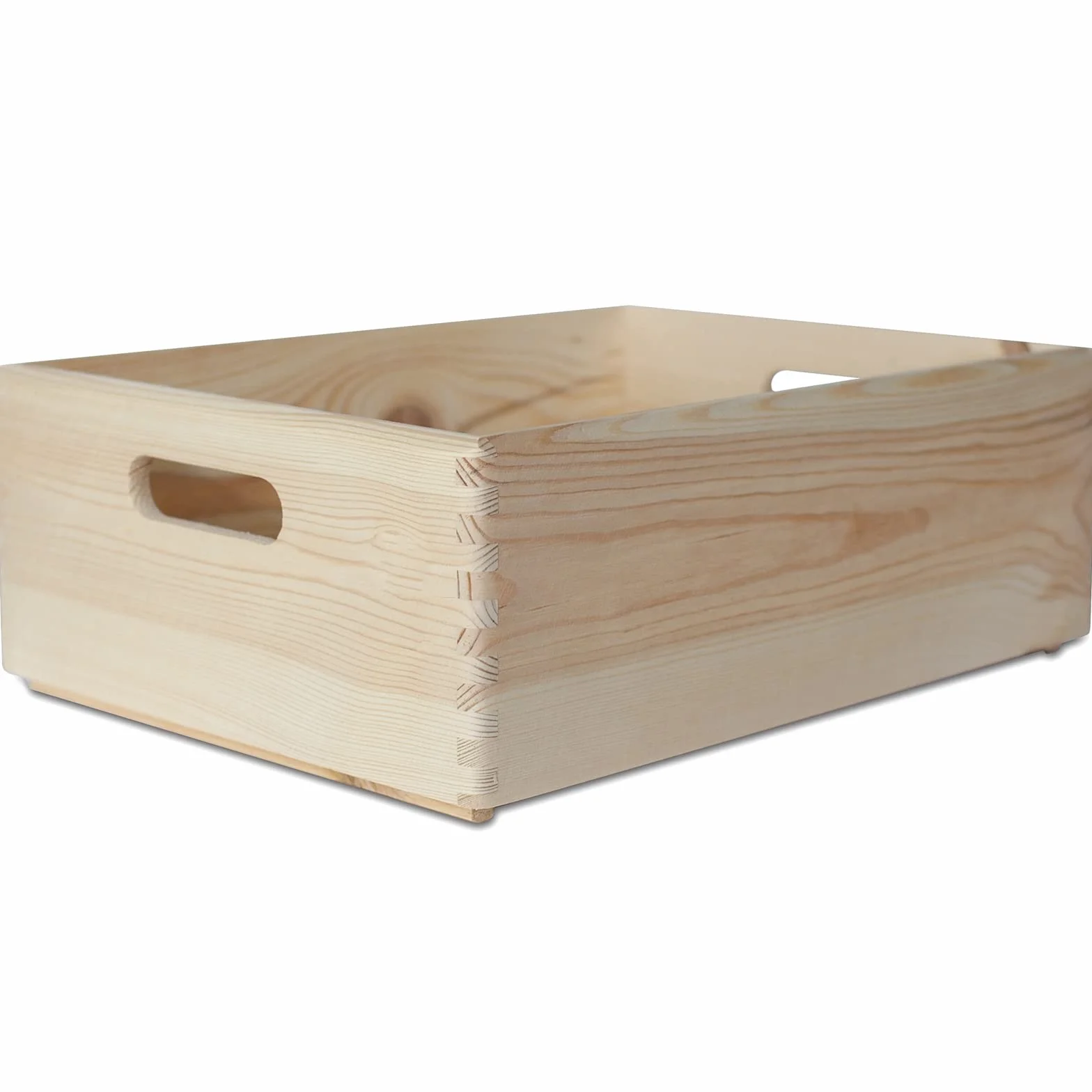 Grande Caja de Madera Decorativa Almacenaje 40x30x14 cm Asas Cofre Baúl