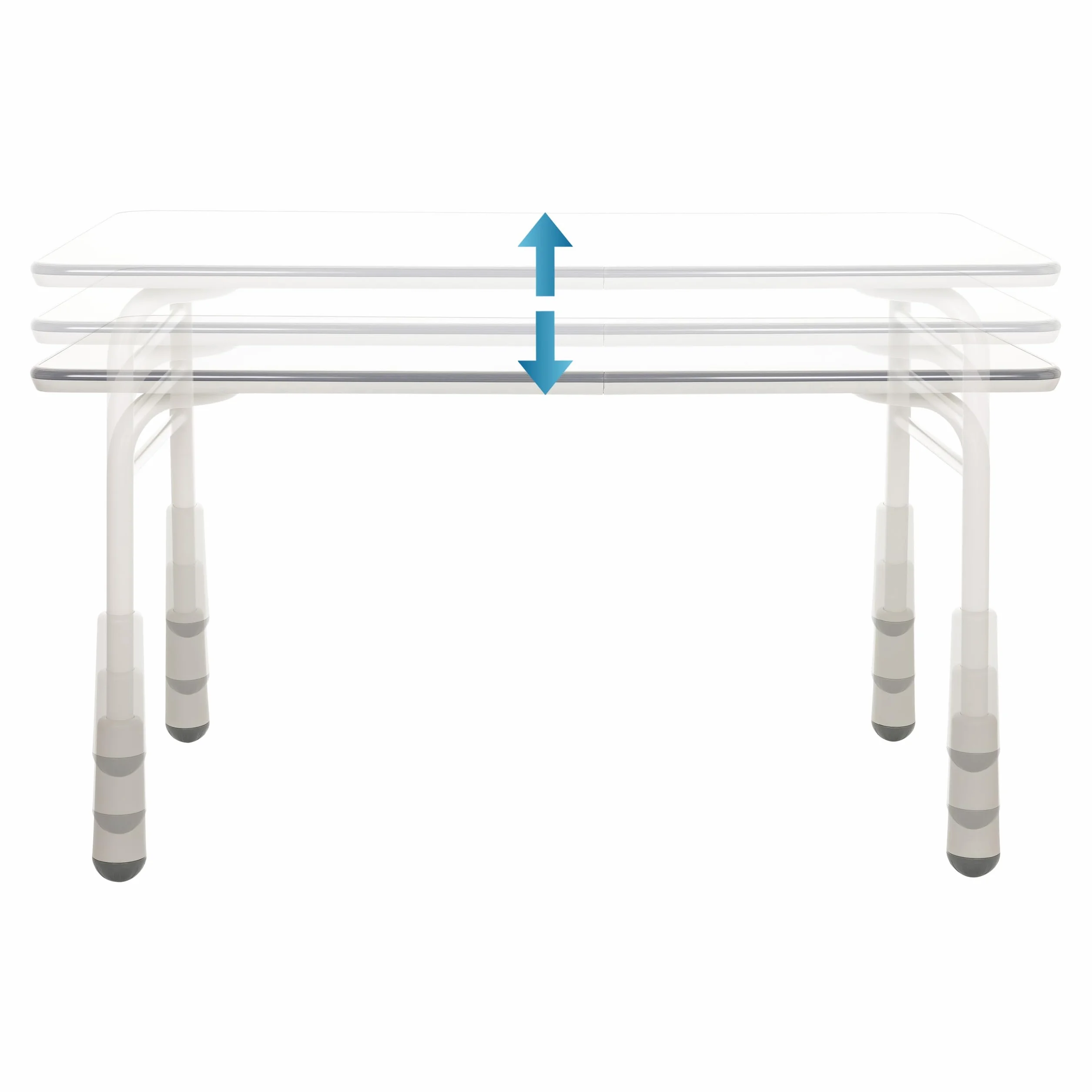 hjh OFFICE Escritorio Infantil Regulable en Altura Kid Gro T Escritorio para niños y jóvenes 120x60 cm, Blanco/Gris
