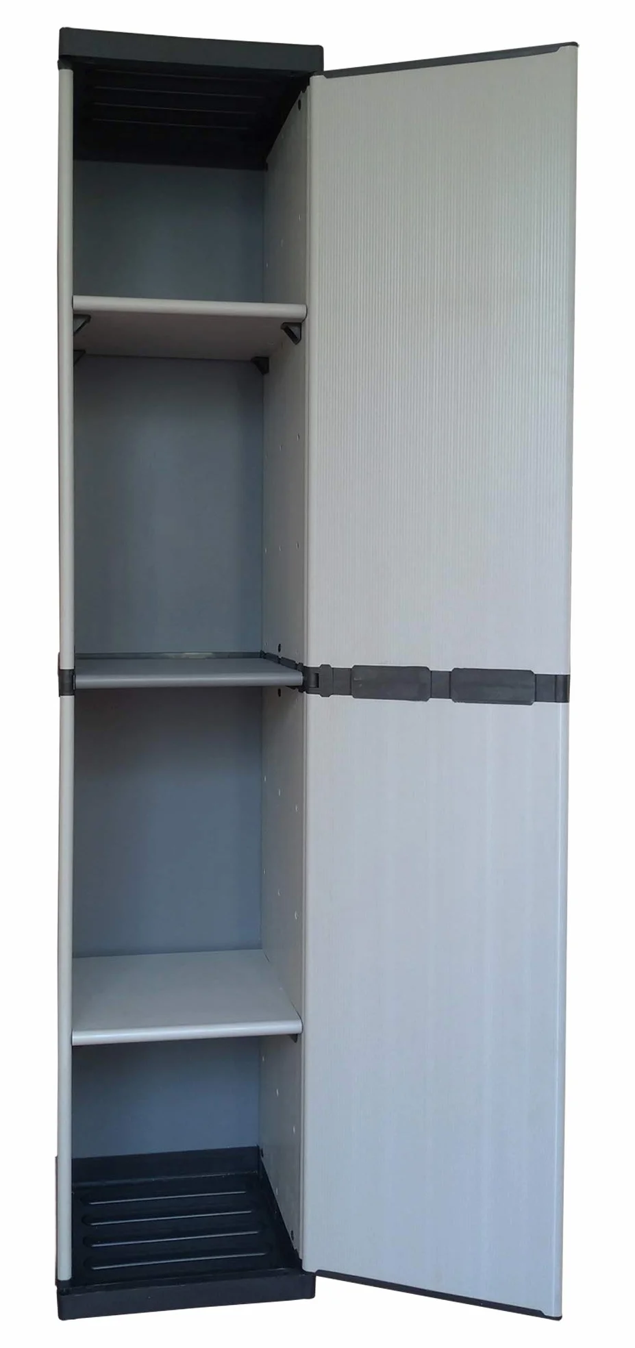 Armario de 1 puerta para interior/exterior utilizable también como botellero con estantes regulables en altura, 34 x 40 x 165 cm
