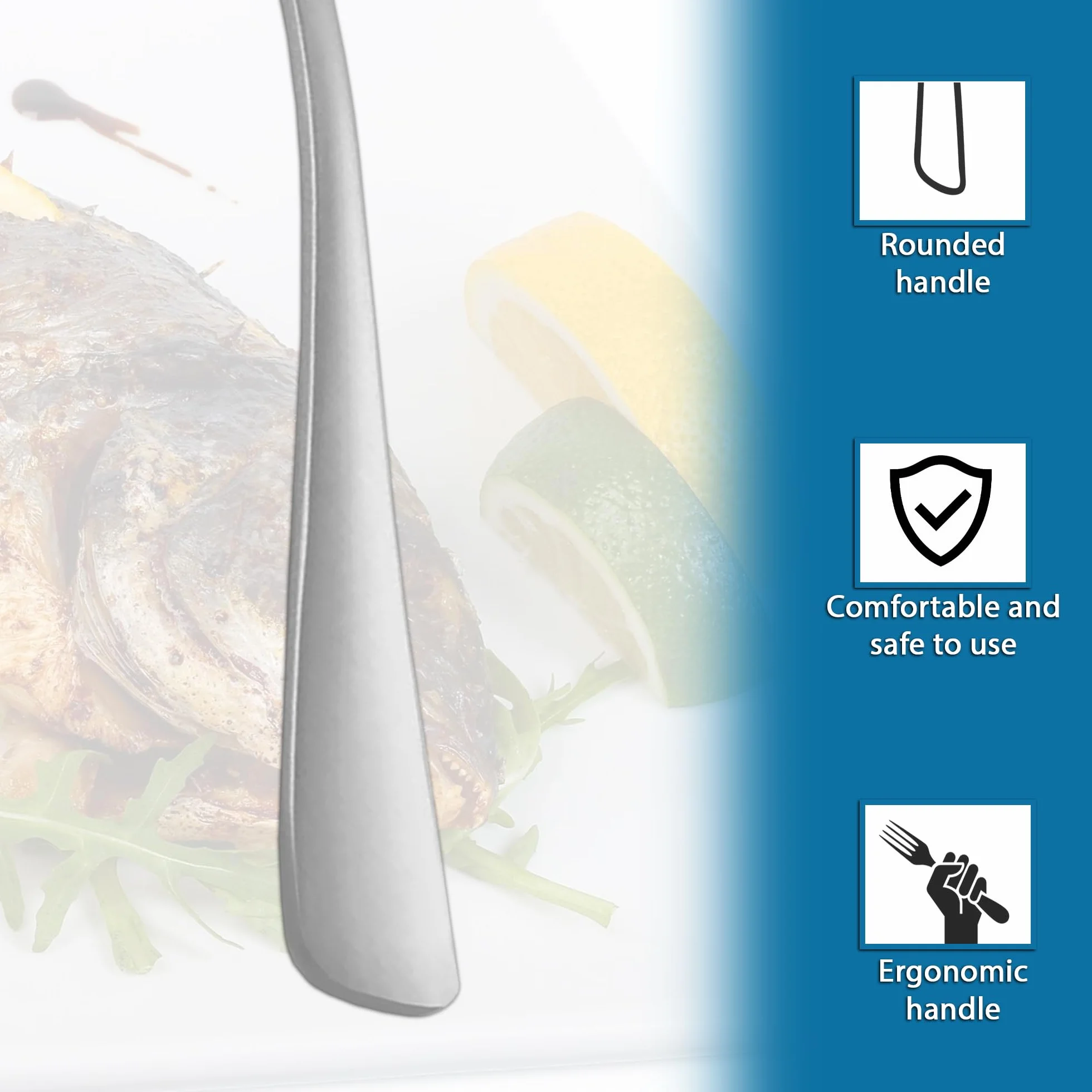 Tenedor de pescado de acero inoxidable 6 piezas tenedore especiales para pescado duradero con acabado espejo apto para lavavajillas diseño moderno
