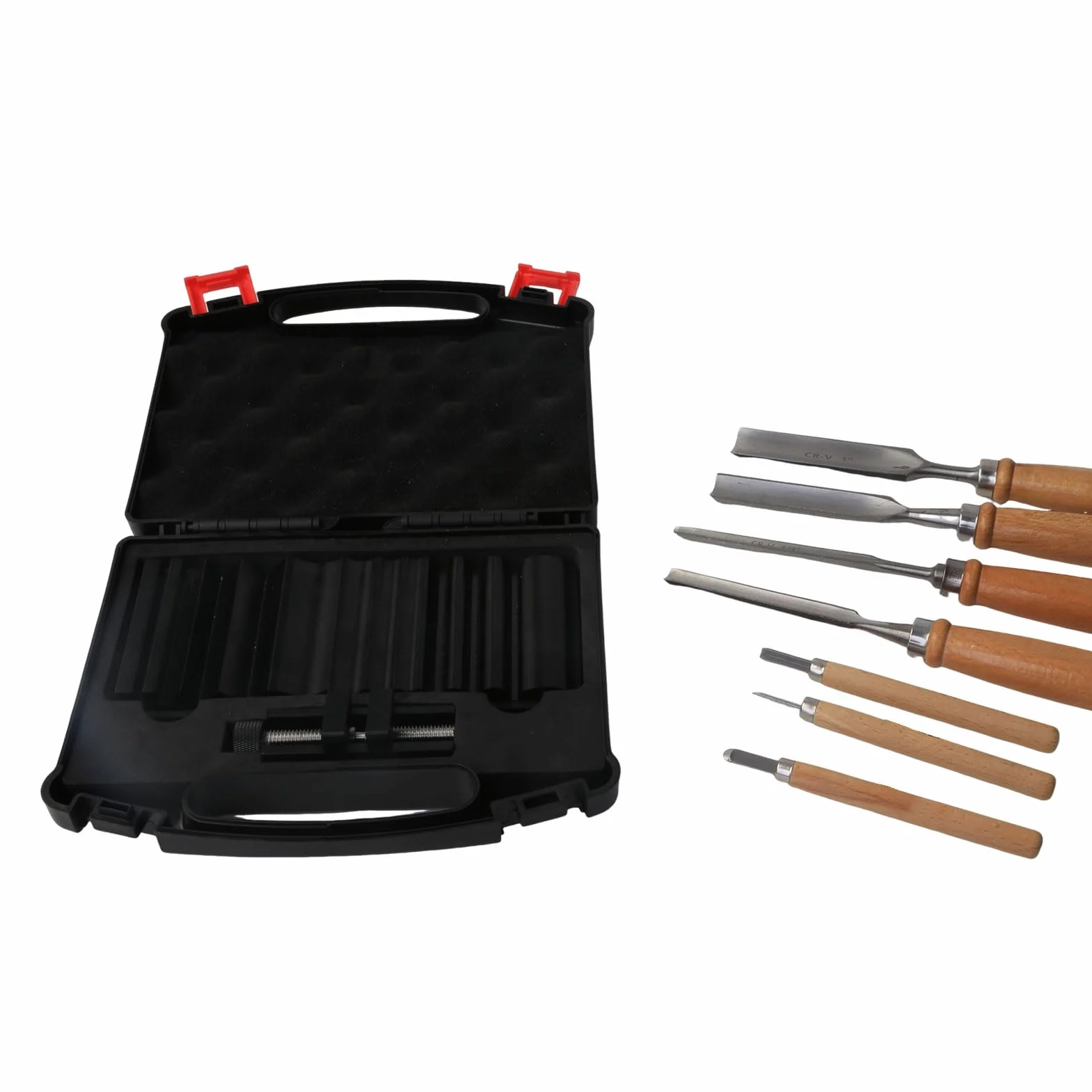 Sorandy Juego de Herramientas de Afilado para Carpintería, Herramientas Manuales de Guía para Tallado en Madera con Afilado Preciso y Guía de ángulo Ajustable, Caja de Almacenamiento, Ideal para