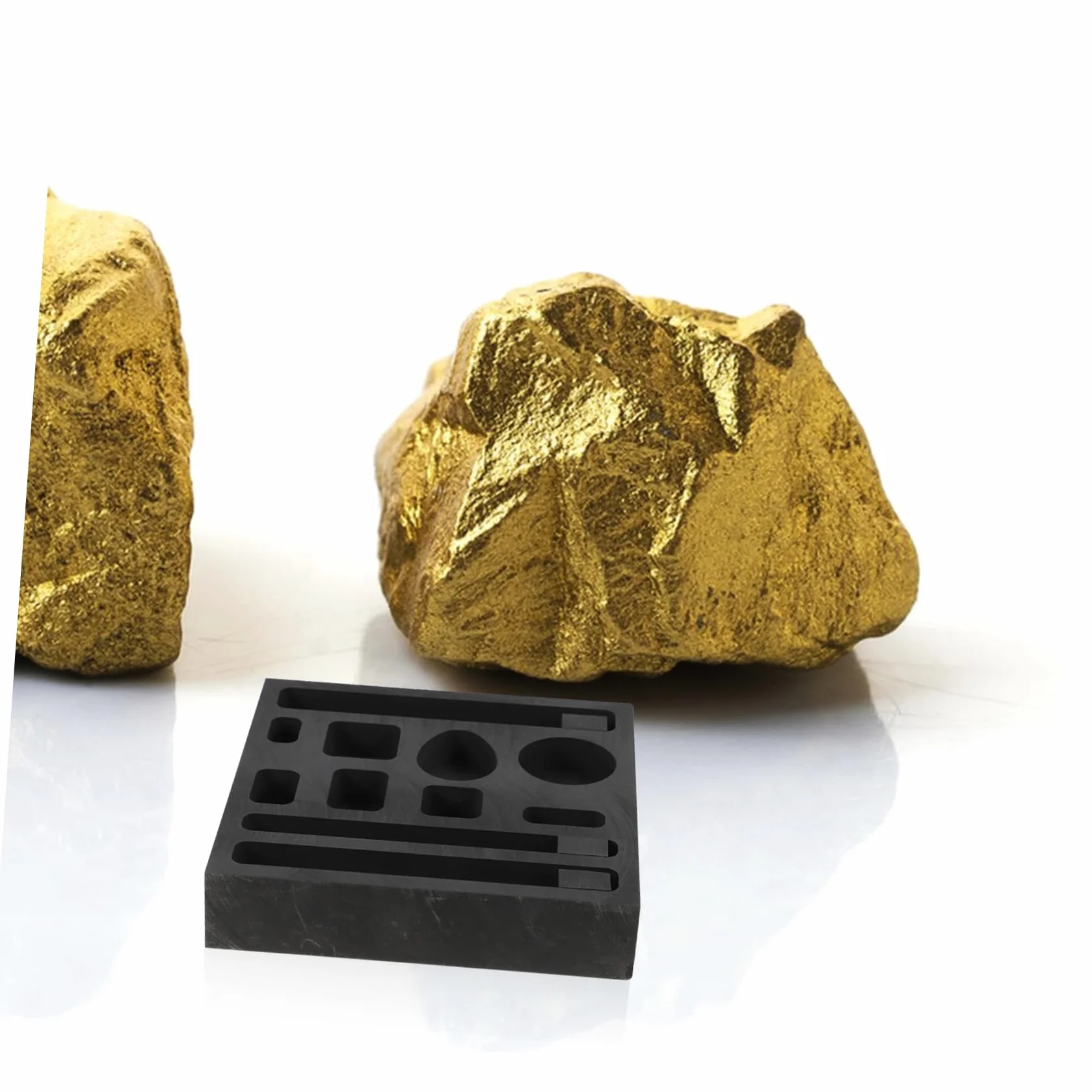 TEHAUX Molde De Lingotes De Grafito De Alta Densidad 10X10X0.83 Pulgadas Molde De Joyería Para FundicióN Y RefinacióN De Metales Herramienta Para Talleres Y Artesanía MetalúRgica