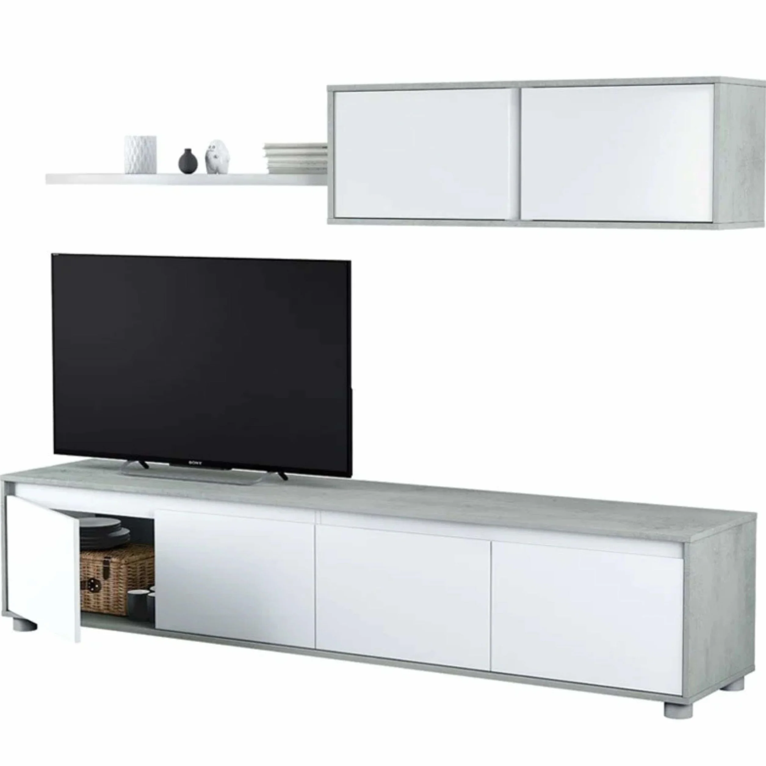Miroytengo Pack Muebles Salón Comedor Plutón III (Mueble Modular+Mesa Centro+Mesa Comedor+aparador)
