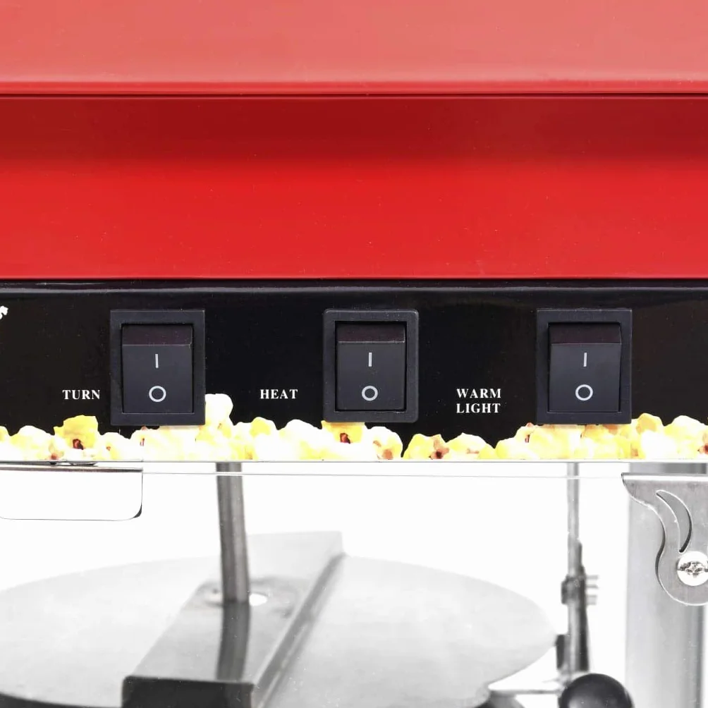 Palomitas de maíz con olla de teflón de 1400 W, 2,7 L de capacidad, caldera de acero inoxidable con agitador, interior iluminado para cine en casa, fiestas y cumpleaños infantiles