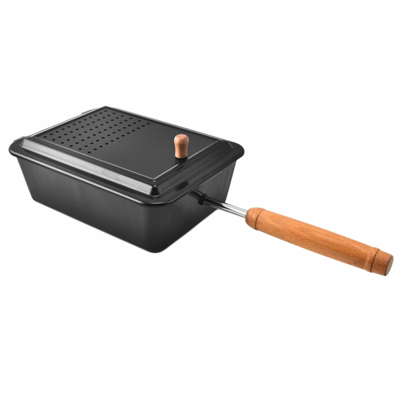 Palomitas de maíz para estufa, sartén de mano para hacer palomitas de maíz con tapa ventilada, herramienta de cocina antiadherente para palomitas de maíz caseras y aperitivos