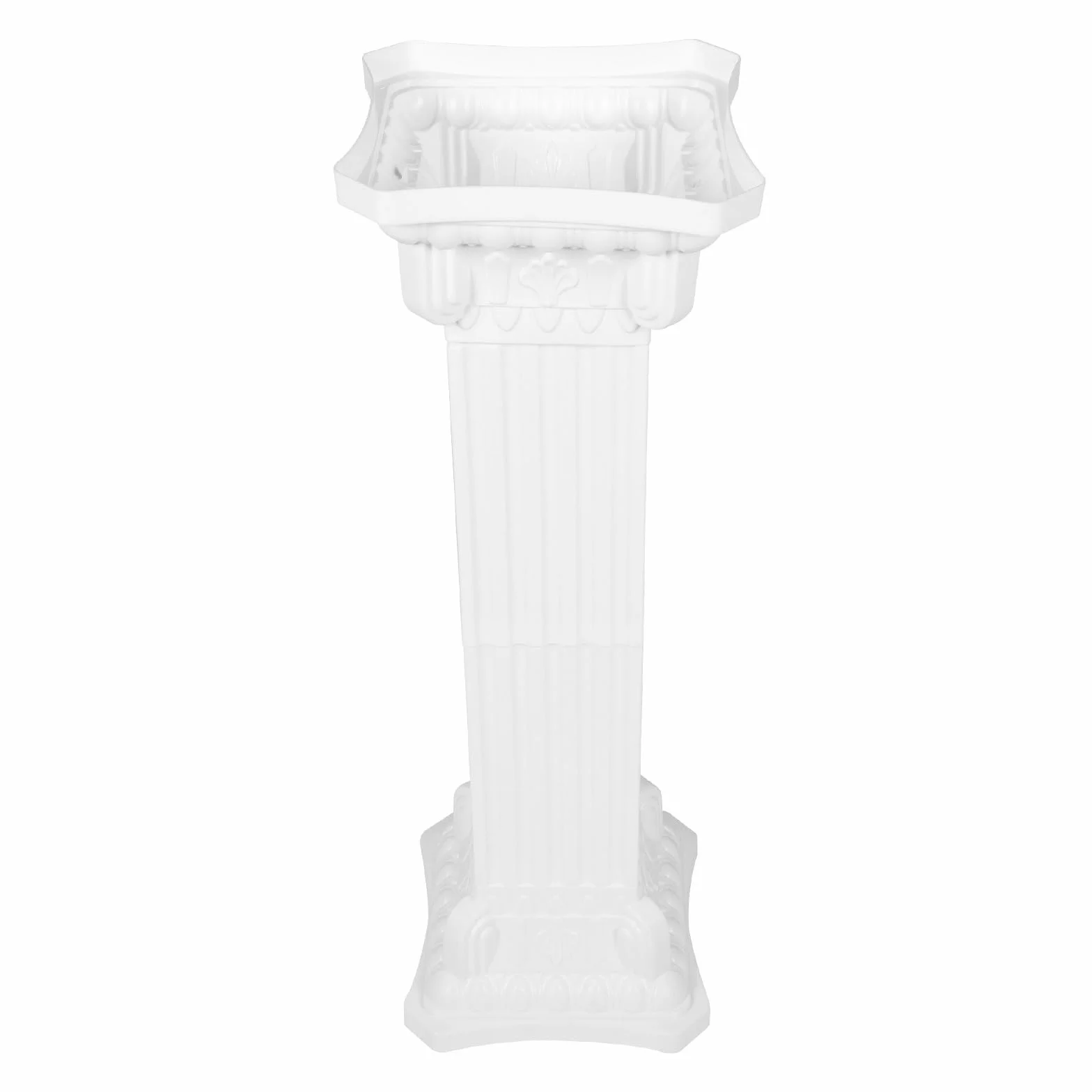 SHINEOFI Pilar Romano Blanco de Plástico, Estilo Europeo Retro para Balcón | Guía Decorativa Pieza, Estable para Exhibir Plantas y Flores, Acabado Elegante que No se Decolora